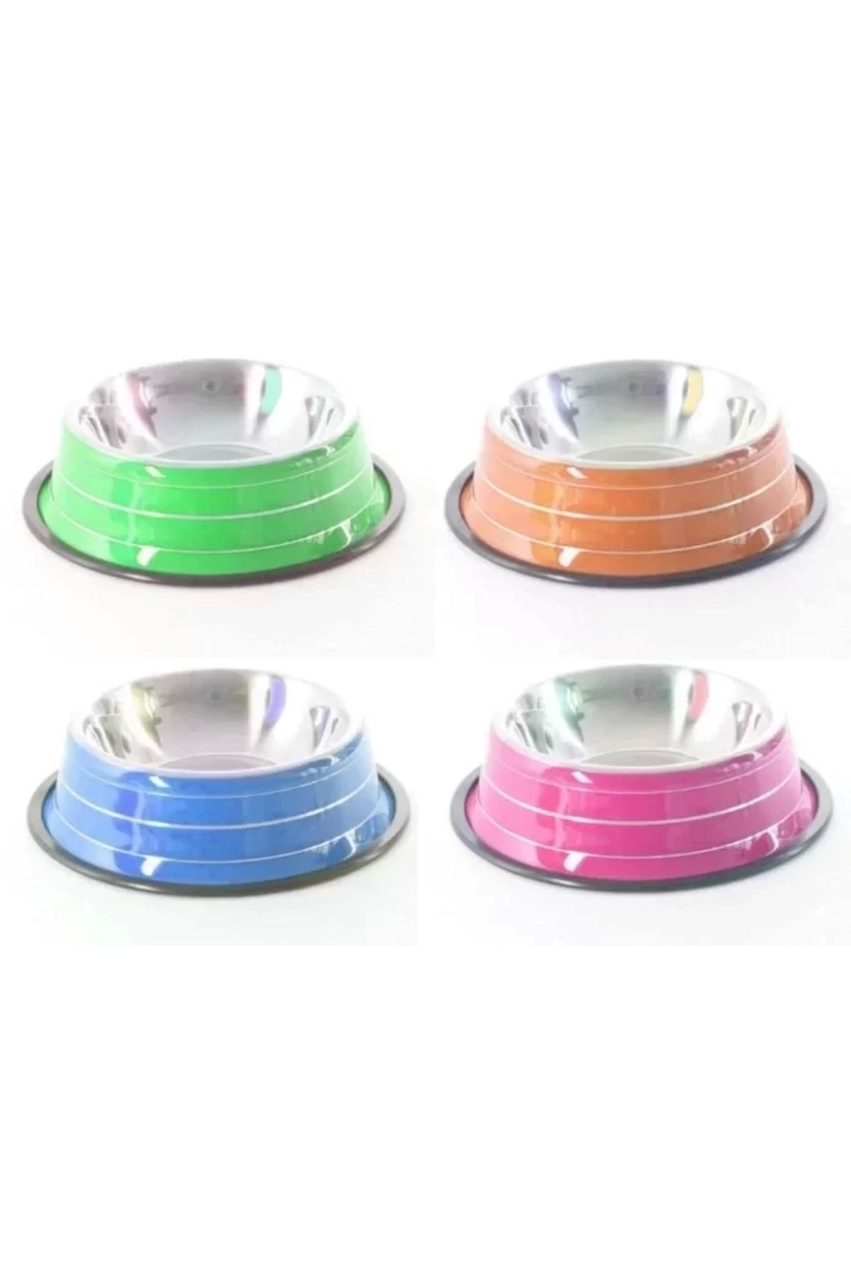 pet Kedi Köpek Mama Kabı Çizgili 26Cm Hb1034