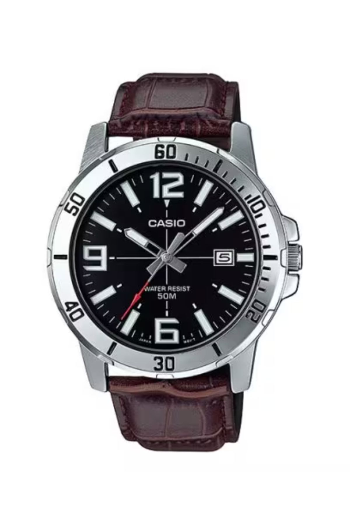 Casio-ساعة كاسيو للرجال بمينا أسود تناظرية - MTP-VD01L-1B 1