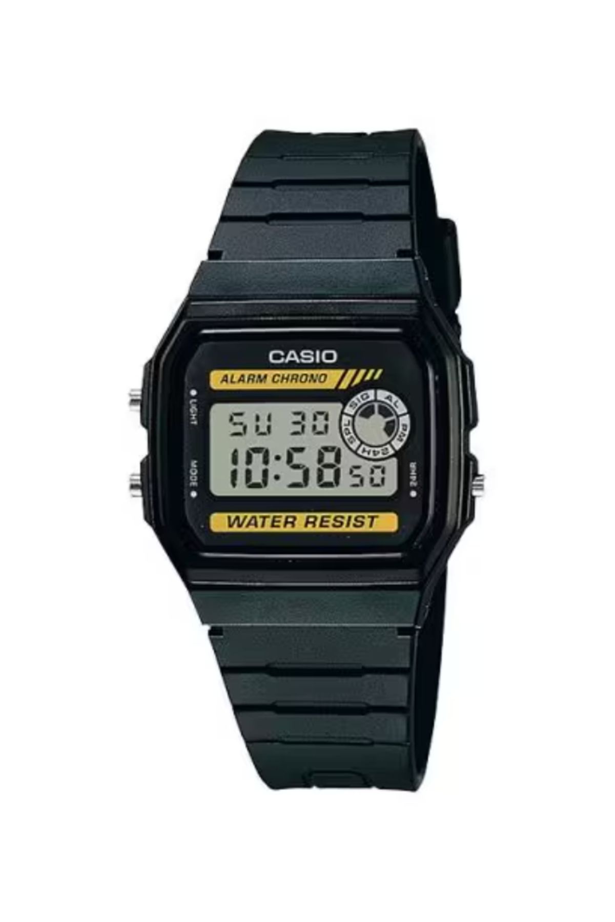 Casio-ساعة كاسيو الرقمية للجنسين بمينا رمادي - F-94WA-9D 1