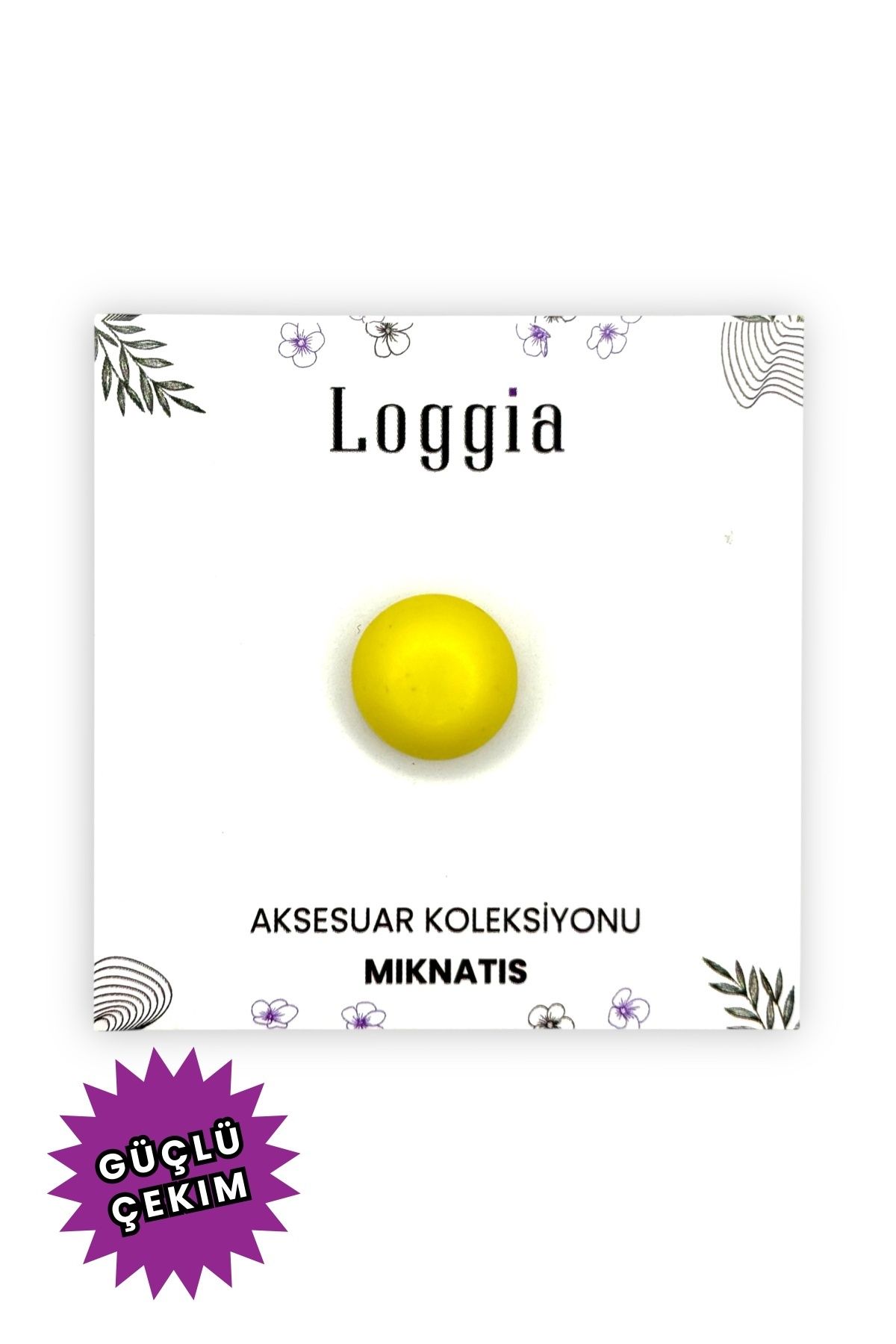 Loggia Eşarp Ve Şal Mıknatısı Soft Sarı Renk - Başörtü Tutucu Kadın Tesettür Aksesuar Mıknatıs