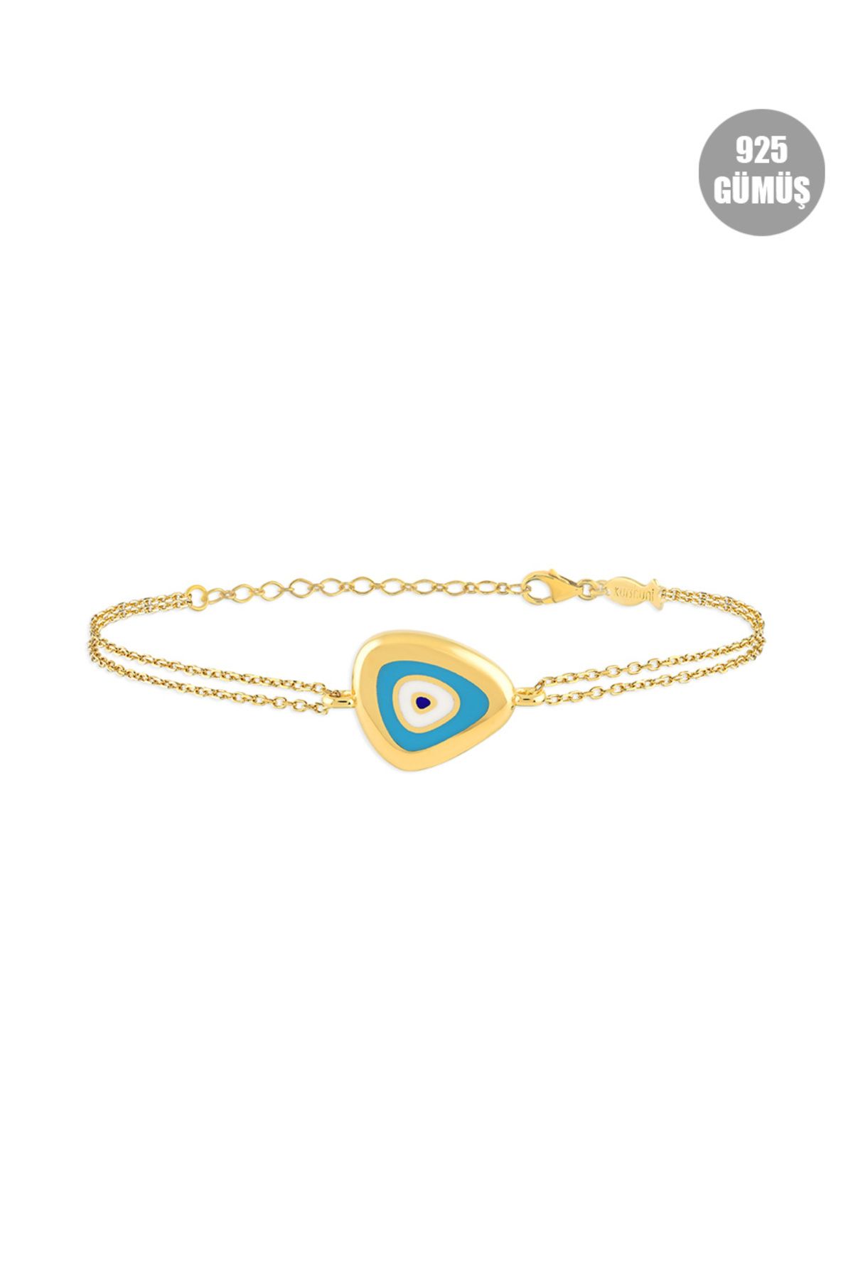 KURSHUNI Jewel Eye Amorf, 925 Ayar Gümüş Bileklik.