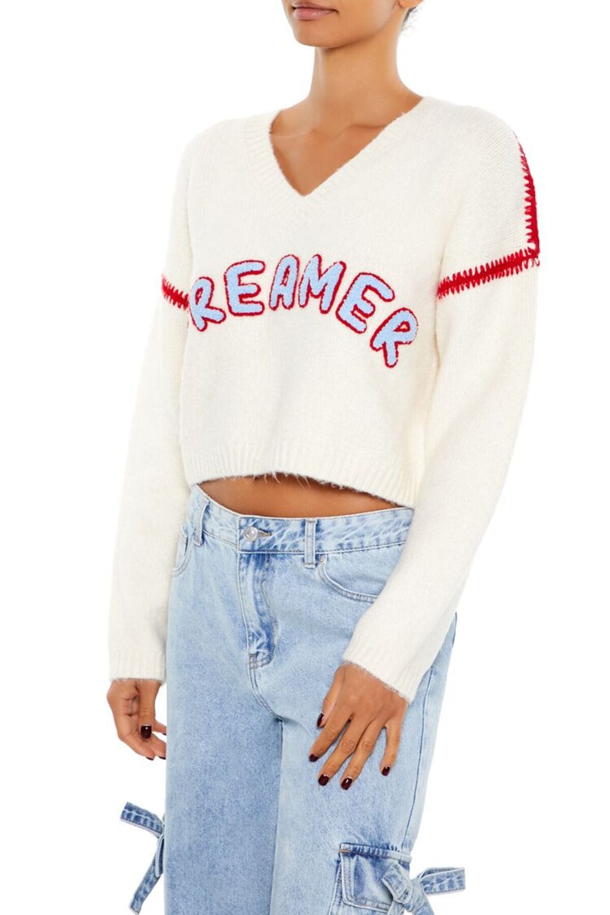Forever 21 Dreamer Yazılı Yumuşak Triko Kazak