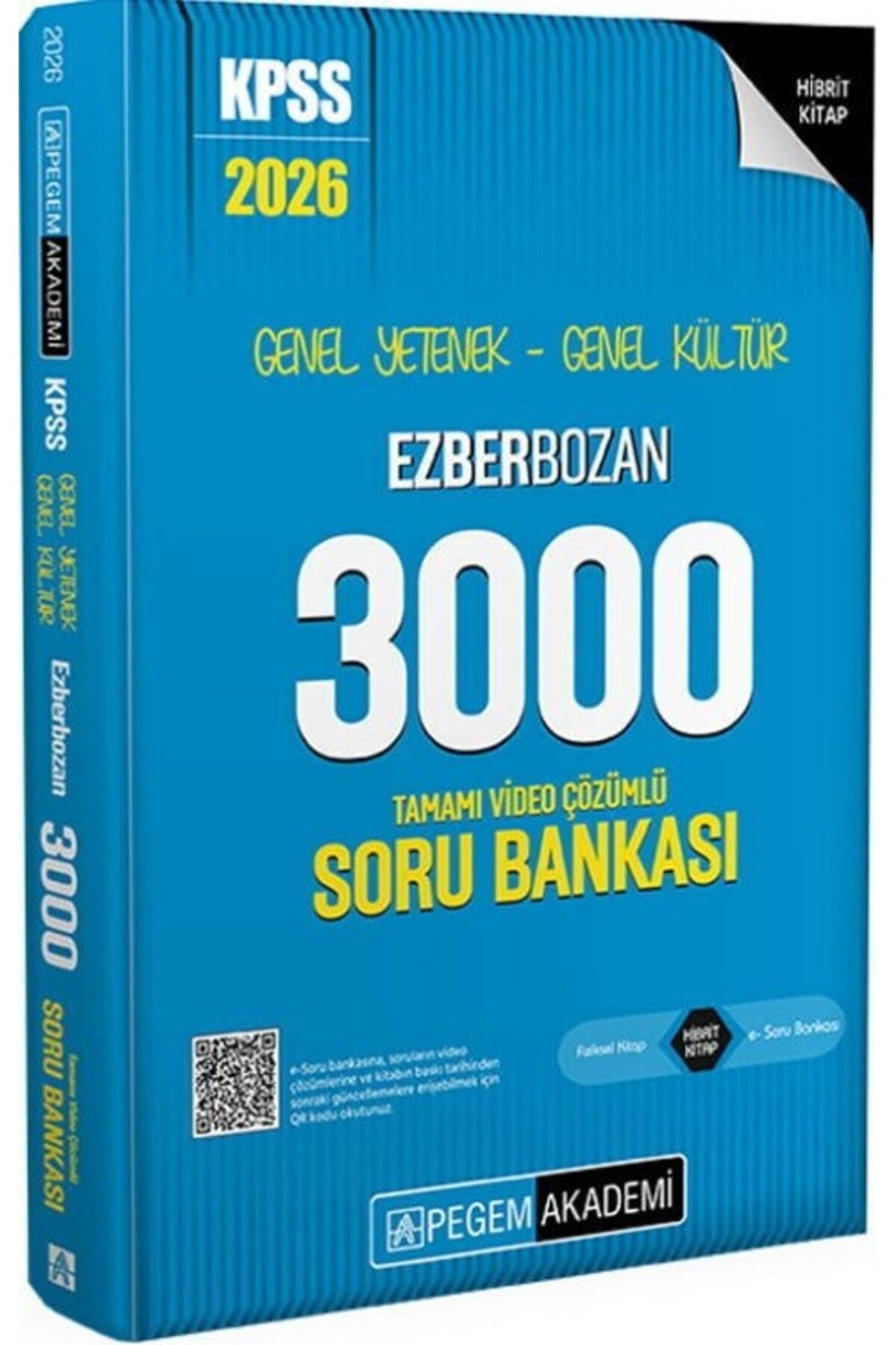 Ankara Kitap Merkezi 2026 KPSS Genel Yetenek Genel Kültür Ezberbozan 3000 Tamamı Video Çözümlü Soru Bankası Pegem