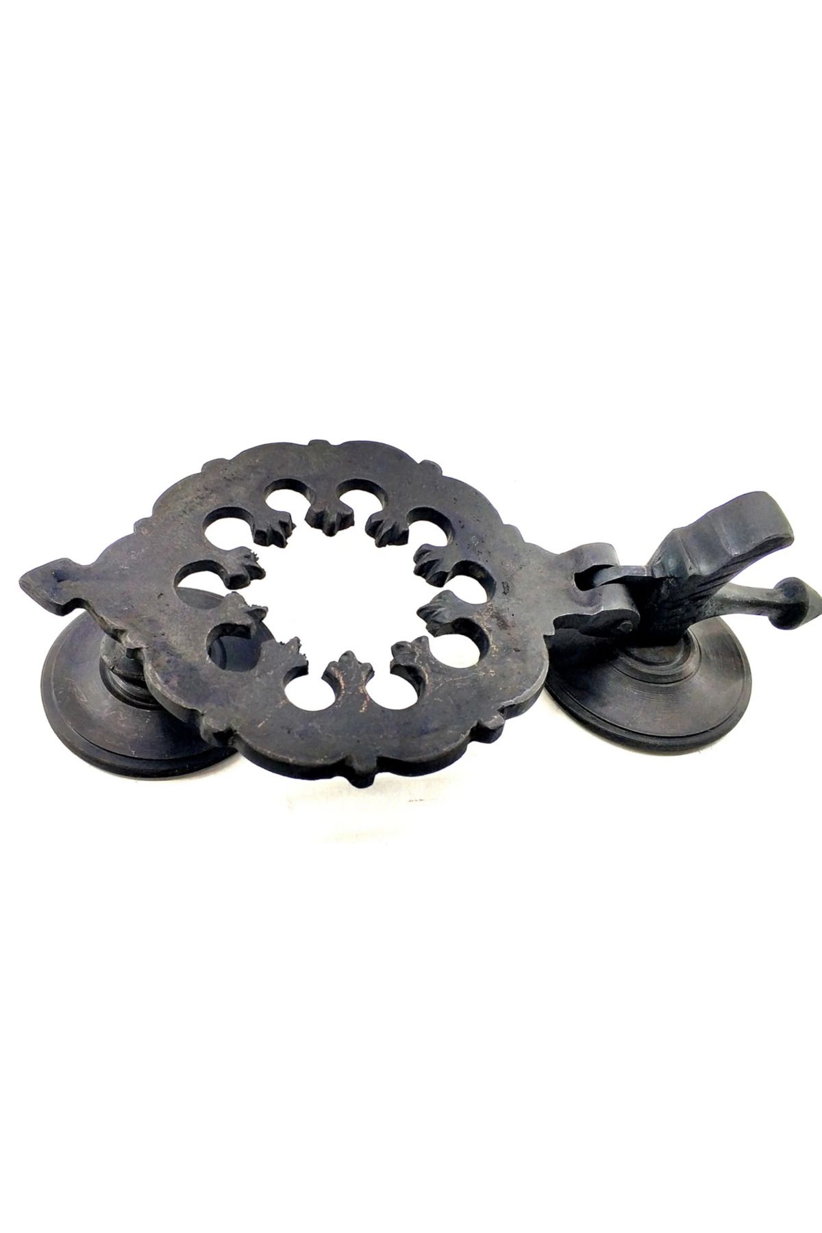 Vemora Antika Tarz Dekoratif Pirinç Osmanlı Kapı Tokmağı, Taktak - 265x75mm, Oksit