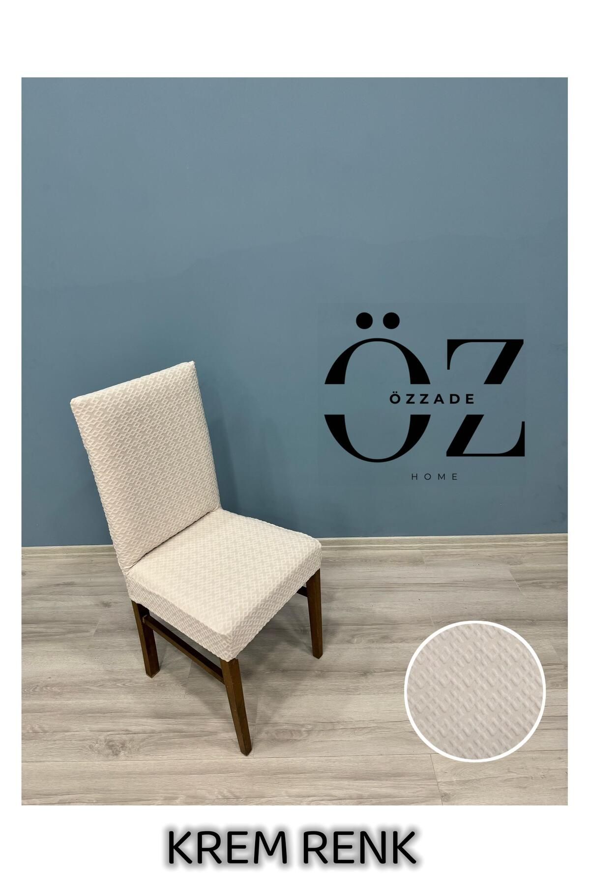 özzade home elmas desen Sandalye Kılıfı Yıkanabilir Likralı Esnek Lastikli Sandalye Örtü