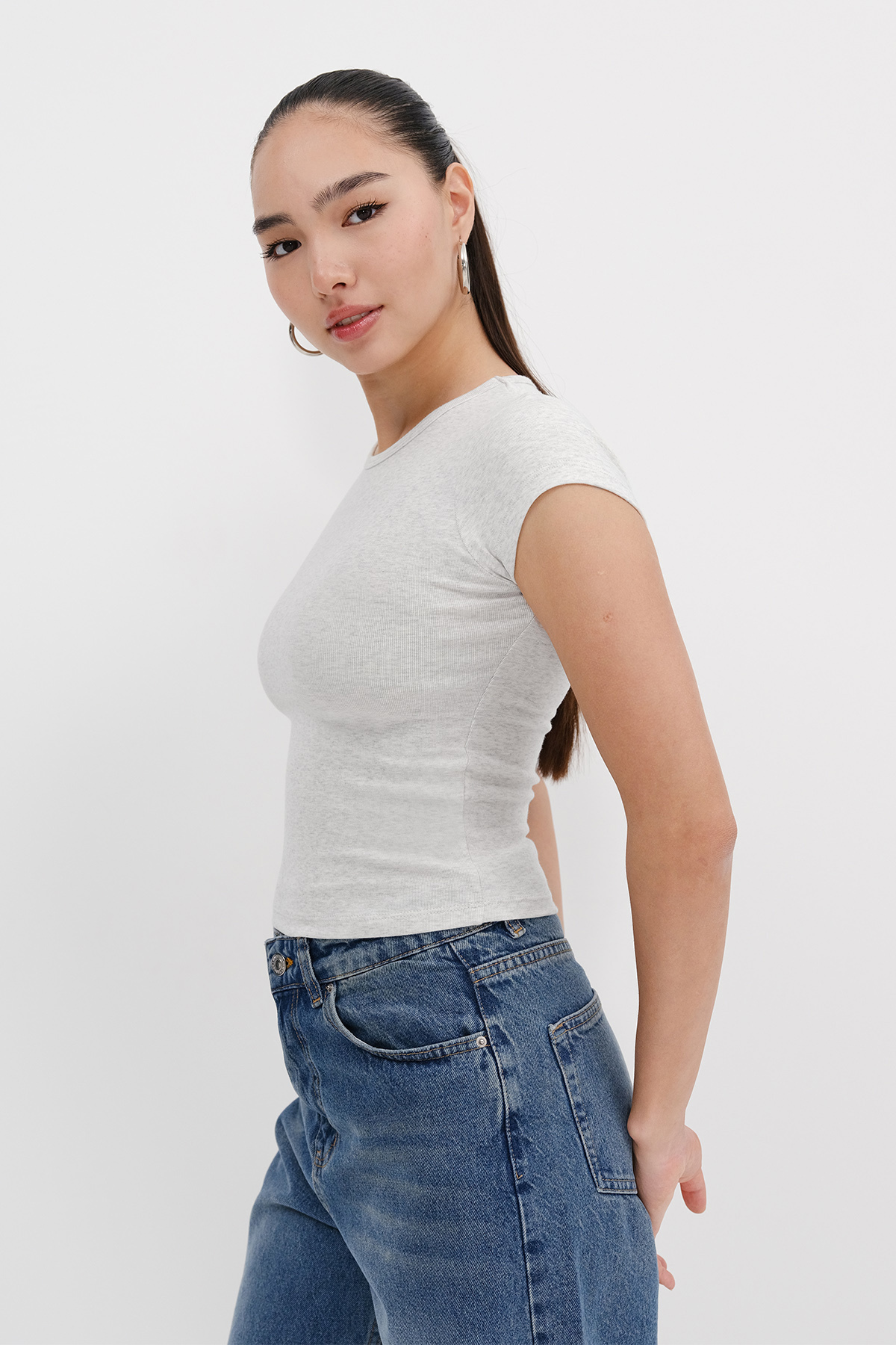 Addax  Kısa Kollu Basic T-shirt P1742-L10 - Görsel 6