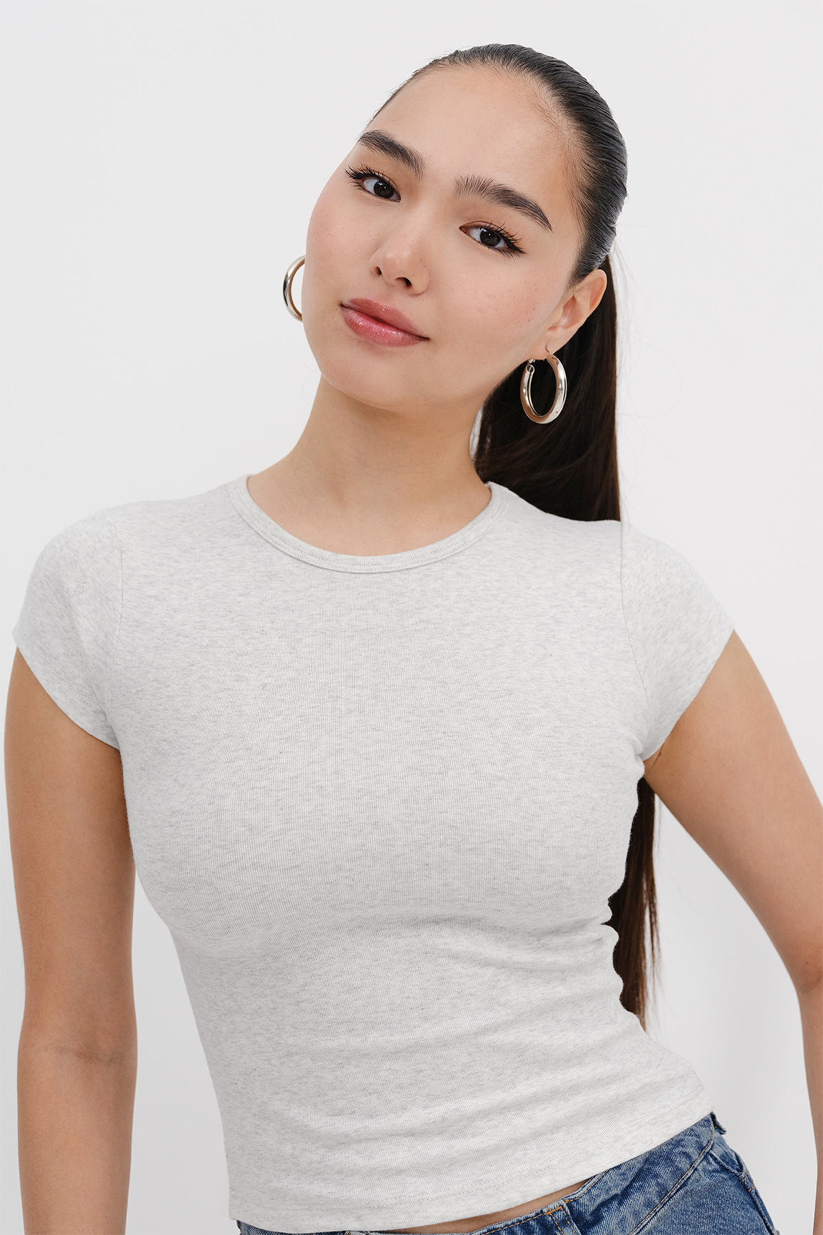 Addax  Kısa Kollu Basic T-shirt P1742-L10