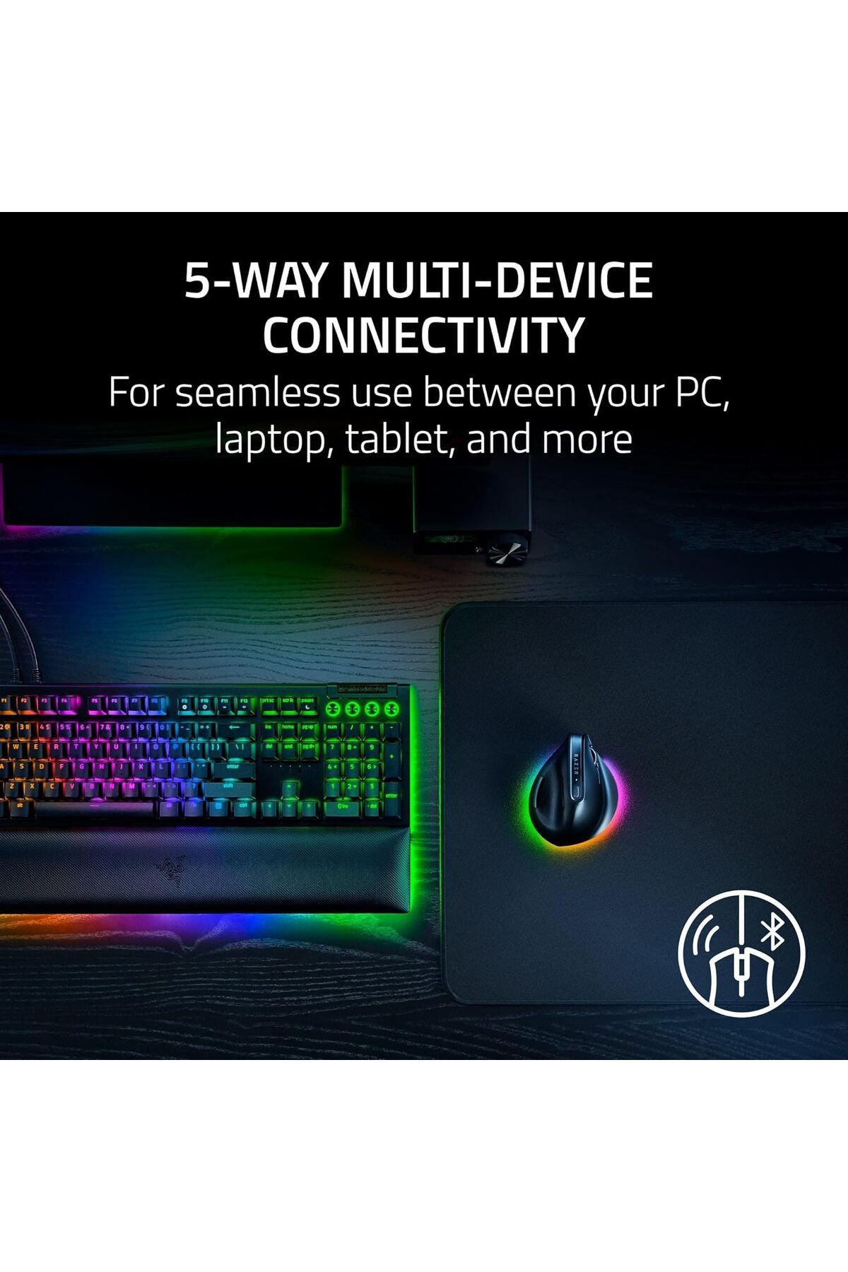 RAZER-Pro Click V2 Vertical Right-handed Vertical Ergonomic Wireless Mouse - Black 4