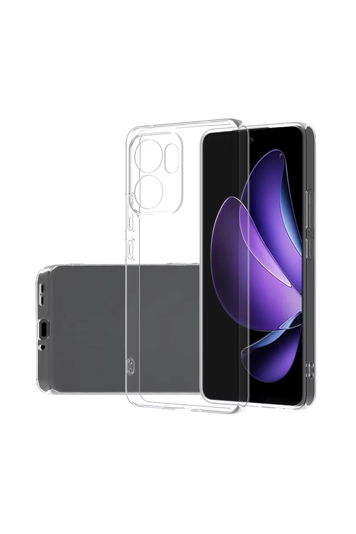 Microcase Oppo Reno 13F 5G ile Uyumlu Slim Serisi Soft TPU Silikon Kılıf - Şeffaf AL3324