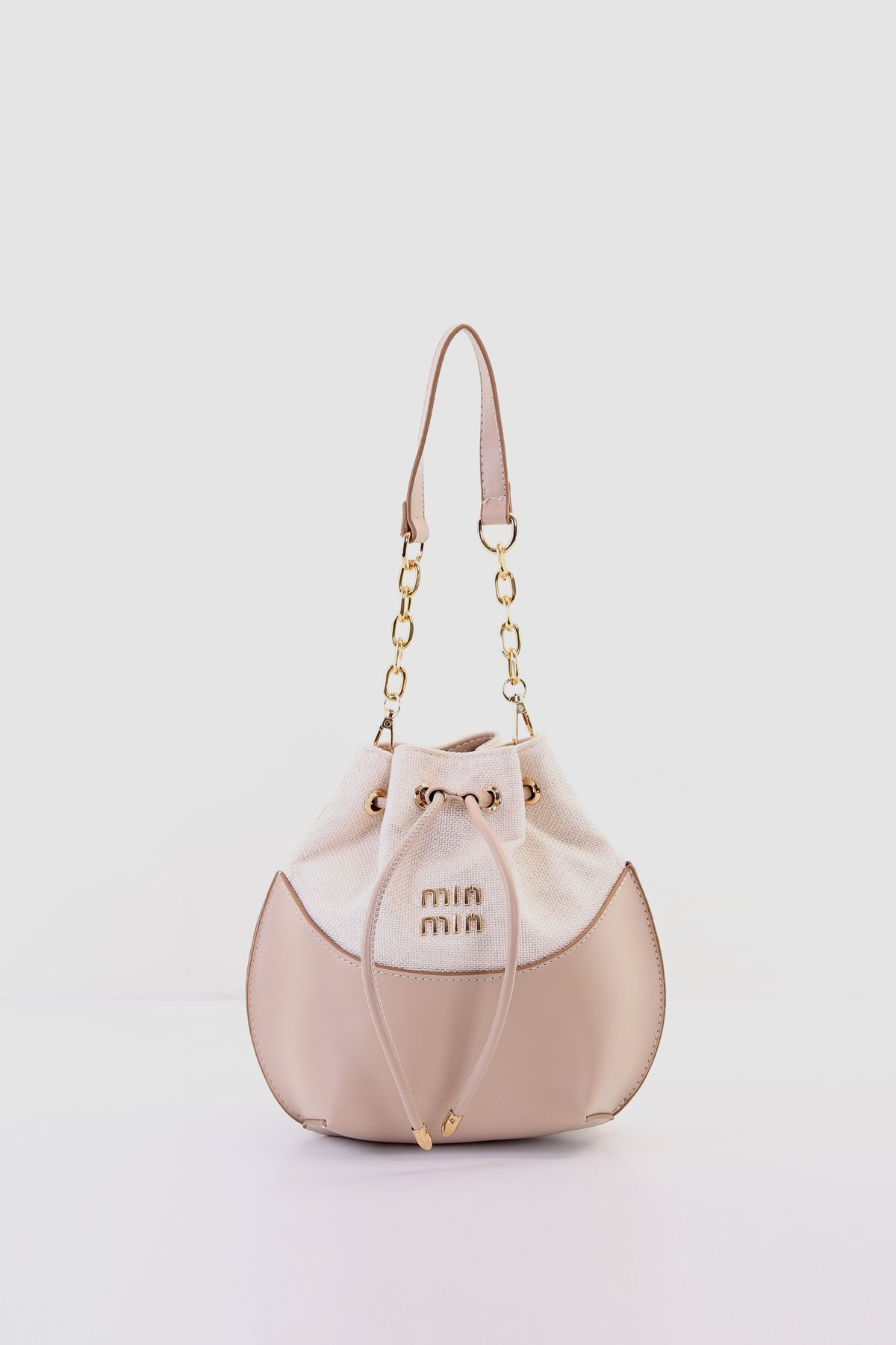 mın Boğmalı Deri Detaylı Zincirli Elden Tutma Saplı Çapraz,Omuz Çantası En:23cm,Boy:22cm,Genişlik:10cm