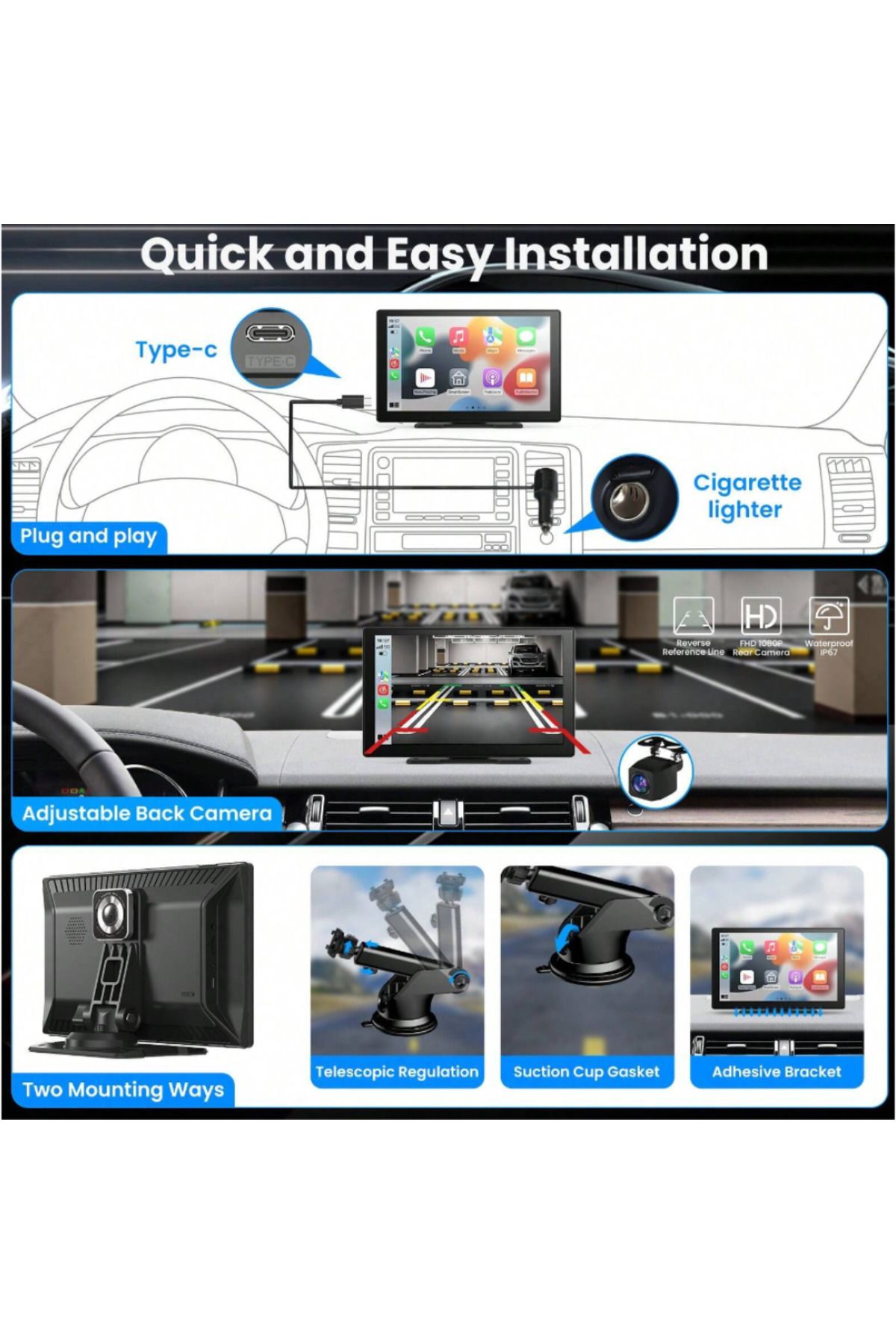 MaGeCa-Multimedia Car Navigation C90, Apple Carplay/android Auto Wireless, 9 Inch Touch Display 8