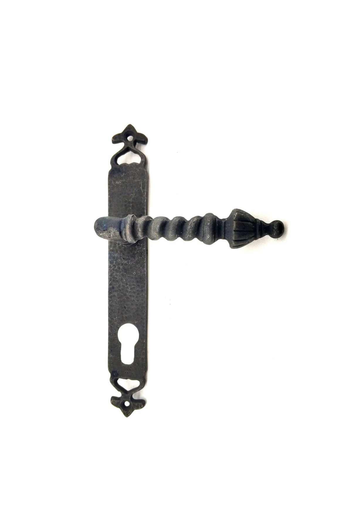 Vemora Antika Tarz Dekoratif Pirinç Burma Yale Kapı Kolu - 247x35 Mm, Oksit