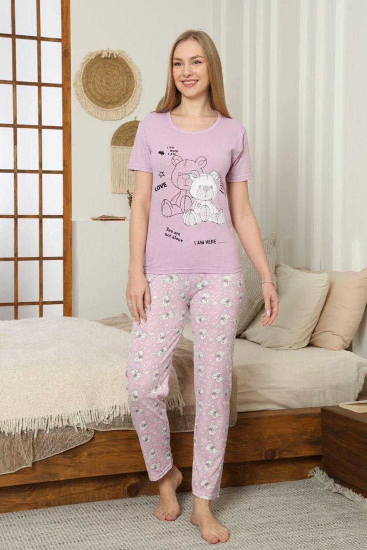 GVN Baskılı Pijama Takımı