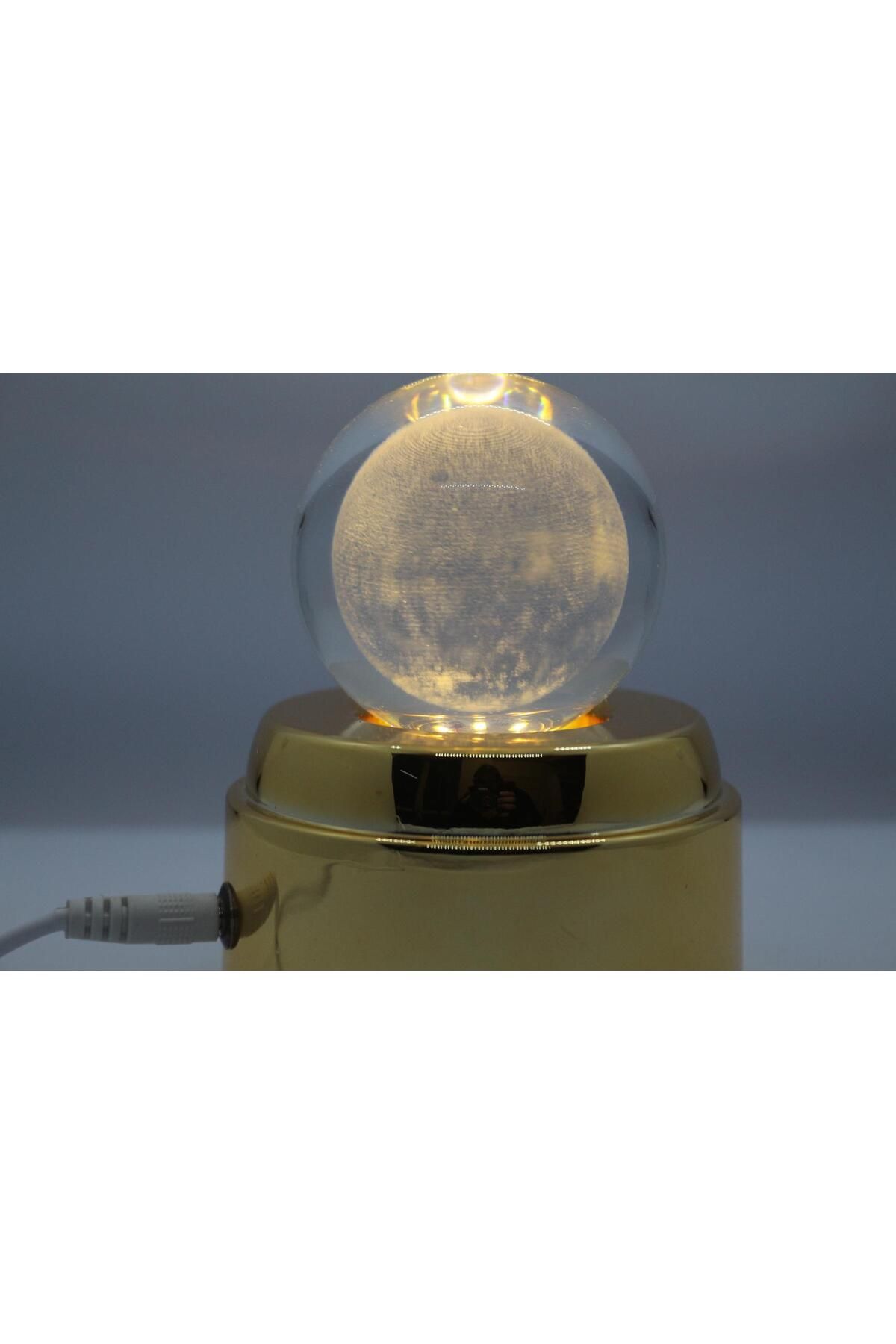 shop KRISTAL CAM LED IŞIKLI DÖNEN KÜRE HEDİYELİK -PERİ TOZLARI 3D