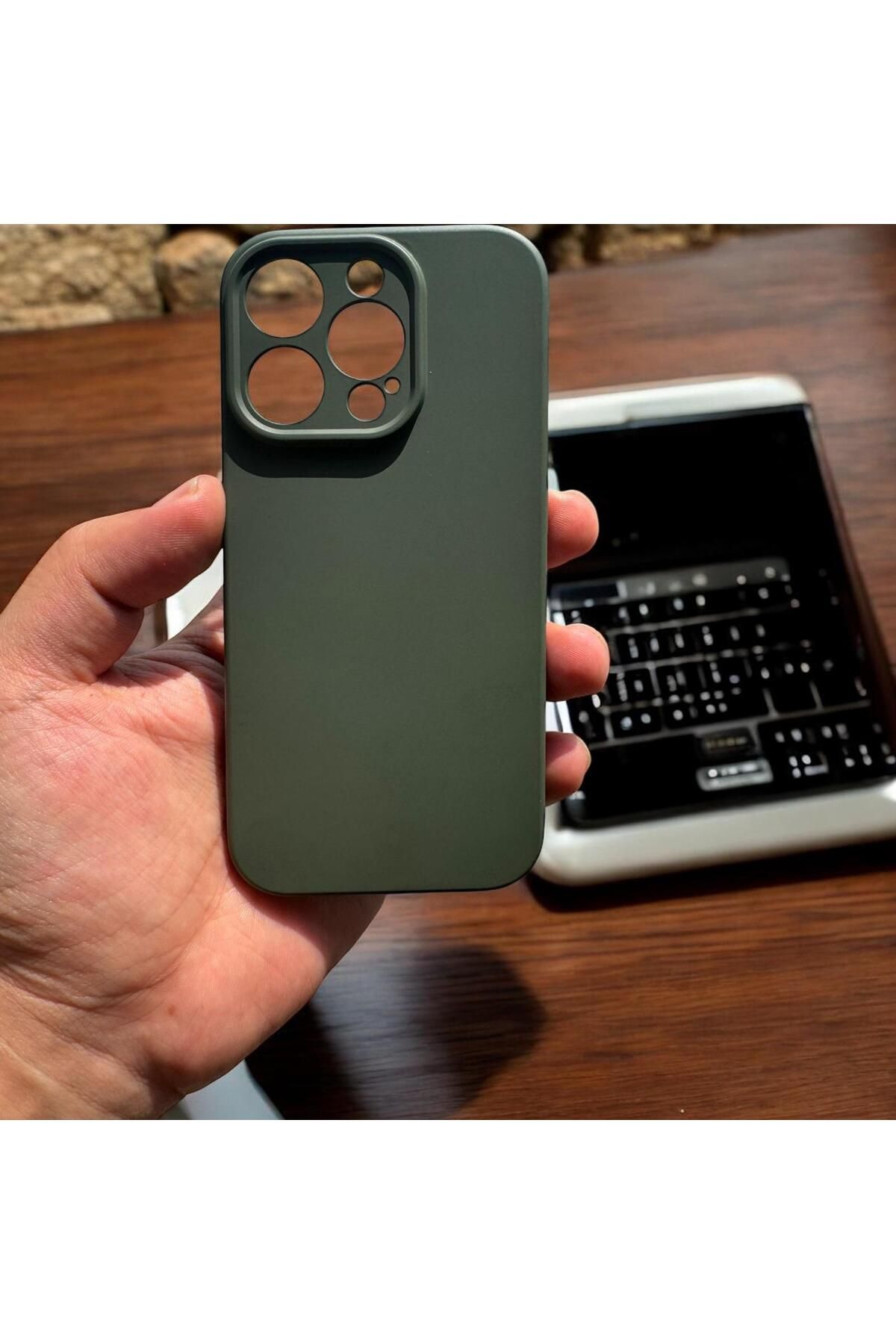 Digimanya Iphone 16 Pro Uyumlu Kılıf Lansman Silikon Ve Esnek Zeytin Yeşili