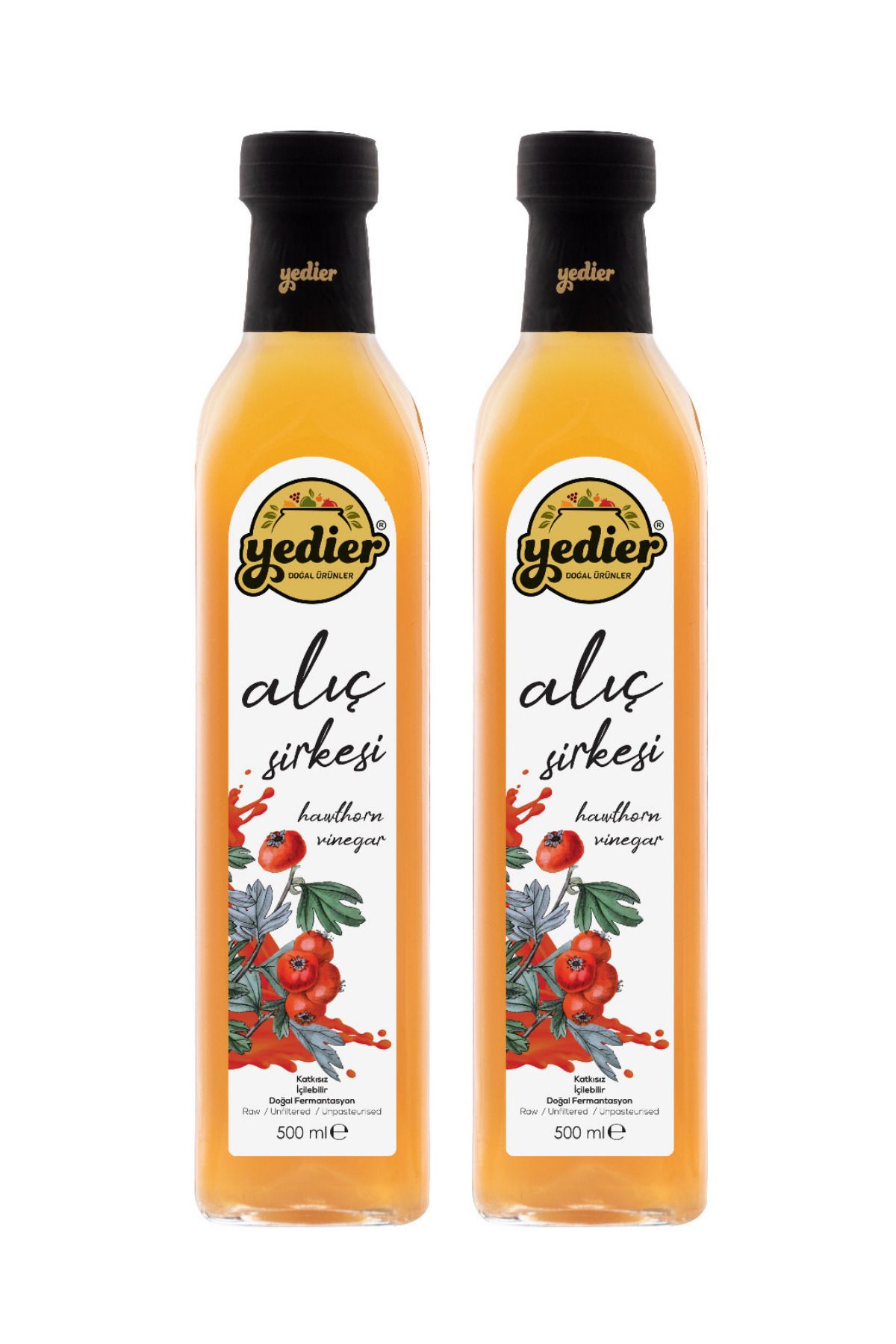 Yedier Alıç Sirkesi 500 ml X 2 Adet