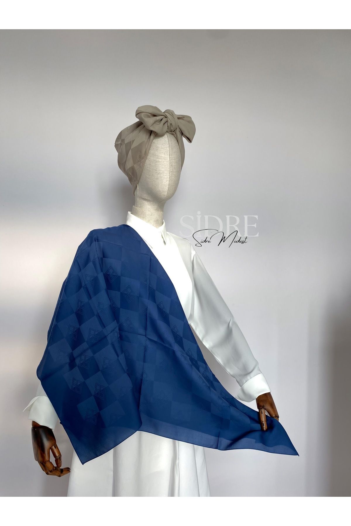 SİDRE MODEST Soft Lacivert Eşarp
