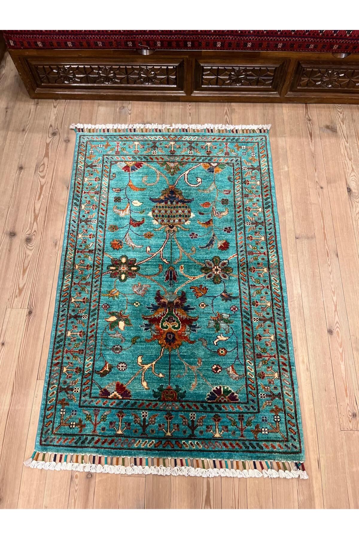 ŞİRVAN HALI EL DOKUMA AFGAN HALI - 128 x 84