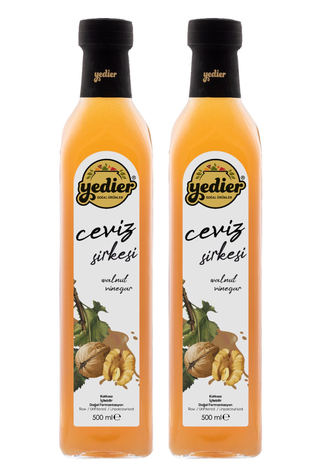Yedier Ceviz Sirkesi 500 ml X 2 Adet