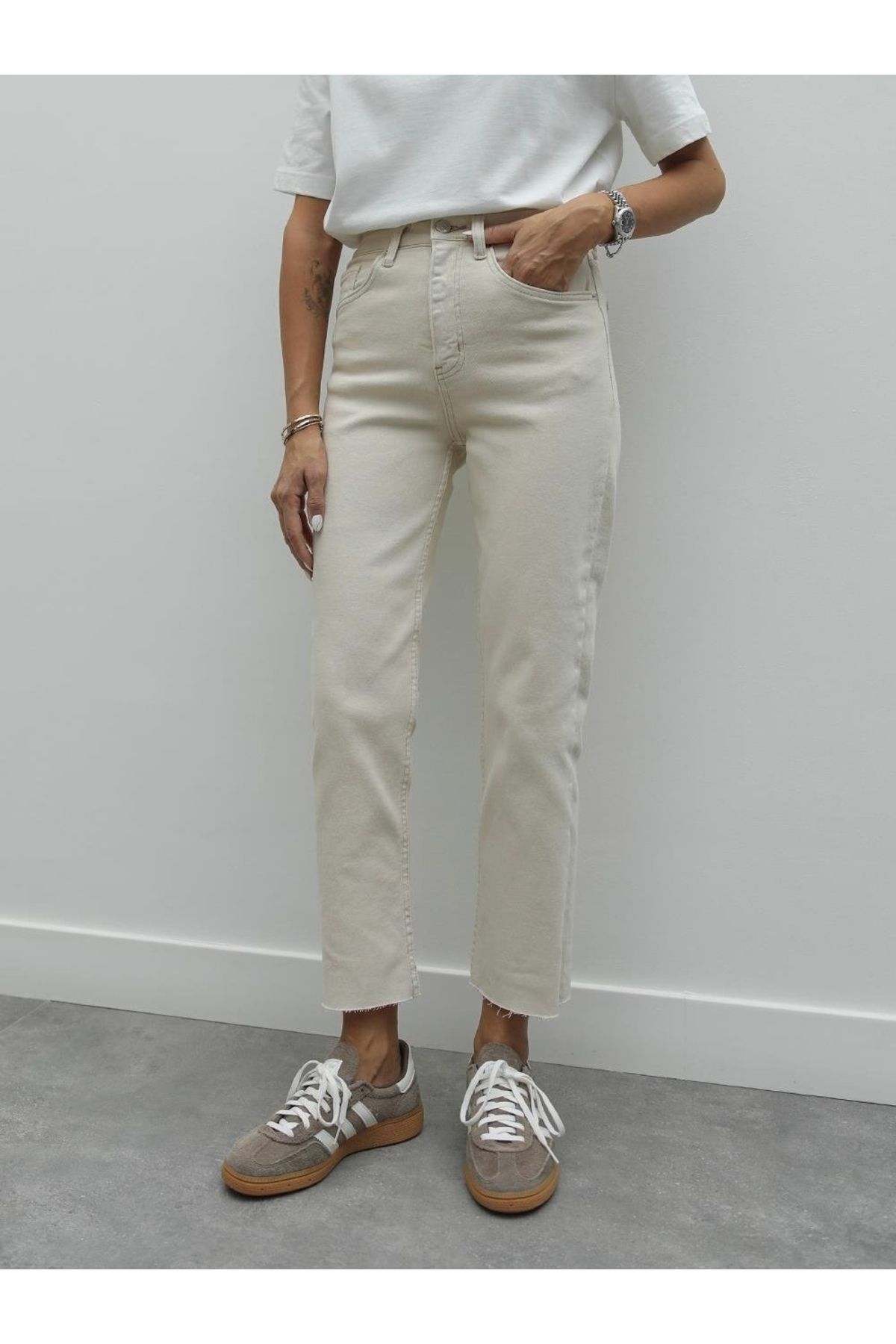 youlike butik Boyfit Kesik Paça jean