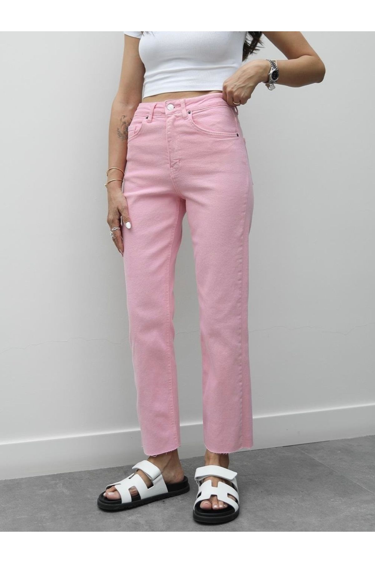 youlike butik Boyfit Kesik Paça jean