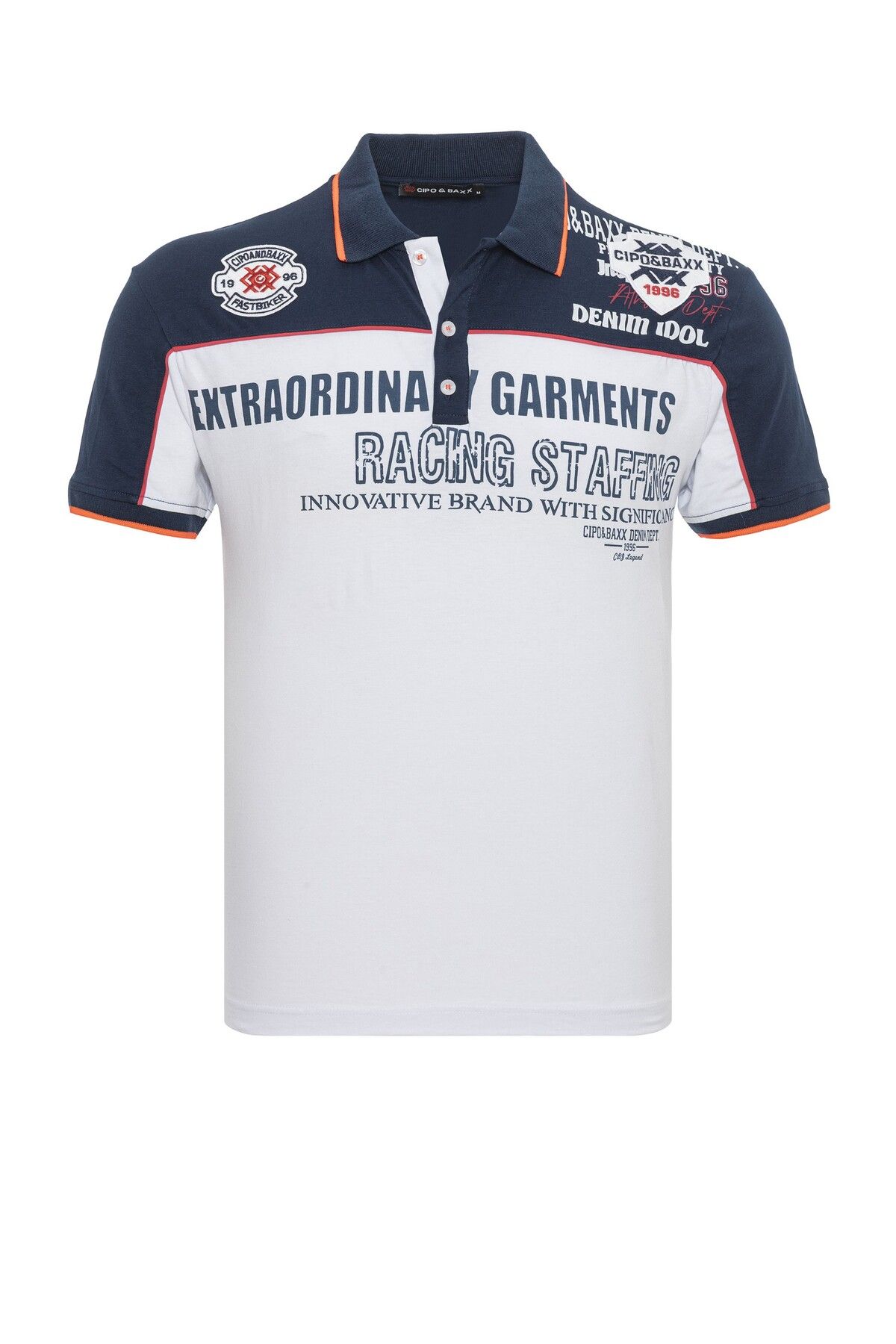 Cipo & Baxx CT803 Erkek Polo Tişört - Regular Fit, Baskı ve Aplikeli