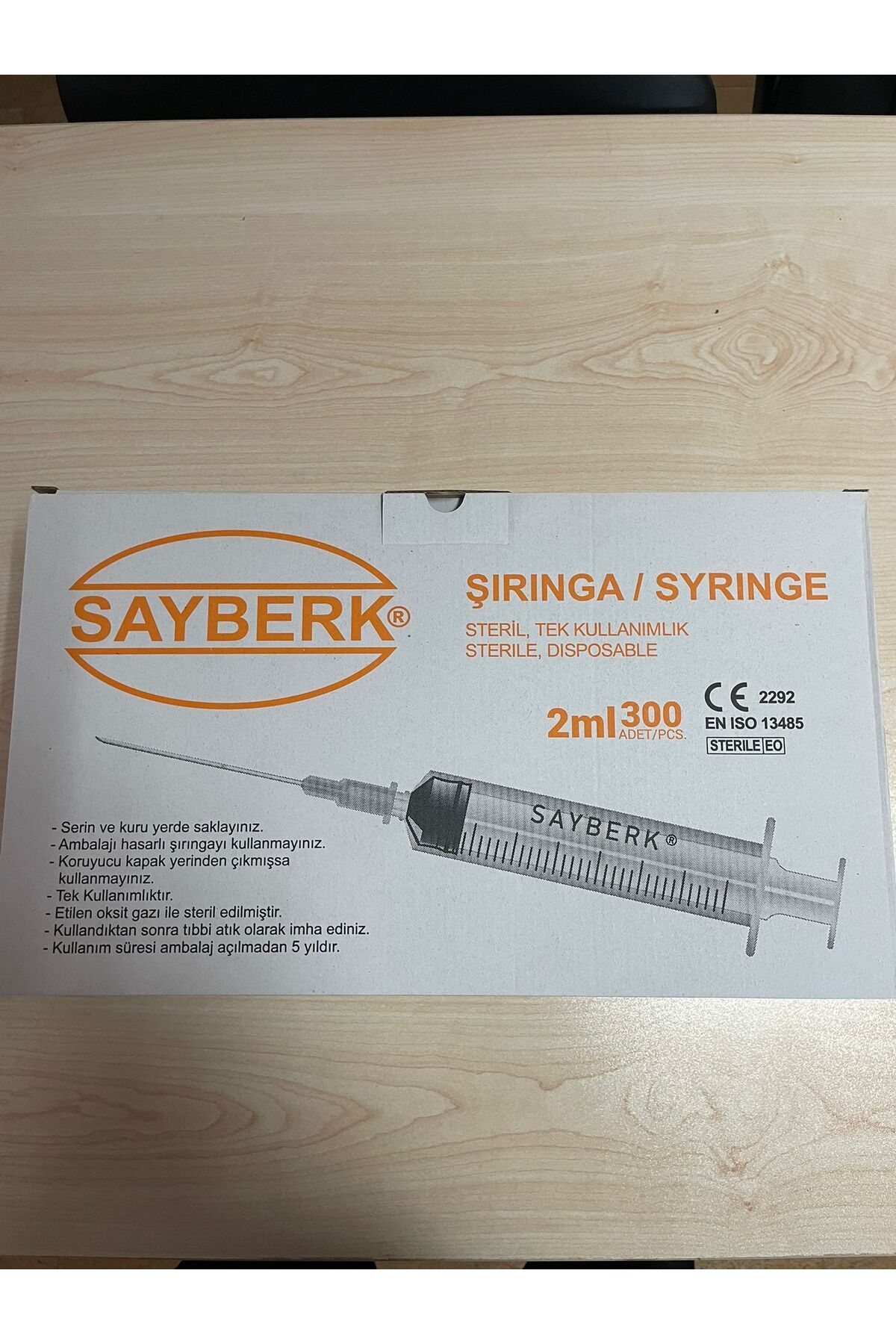 sayberk 2 CC Yeşil Kısa Uçlu Enjektör Veteriner Enjektörü 300 Adet (SAYBERK)