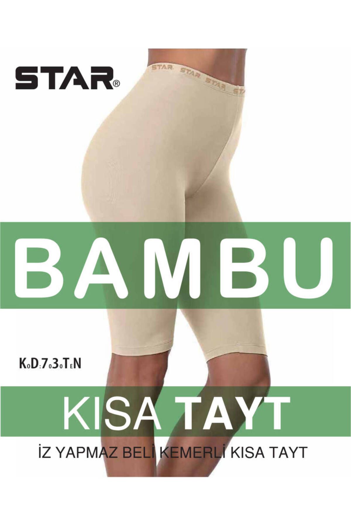 Star 3 LÜ BAMBU KADIN DİZ ÜSTÜ KISA TAYT
