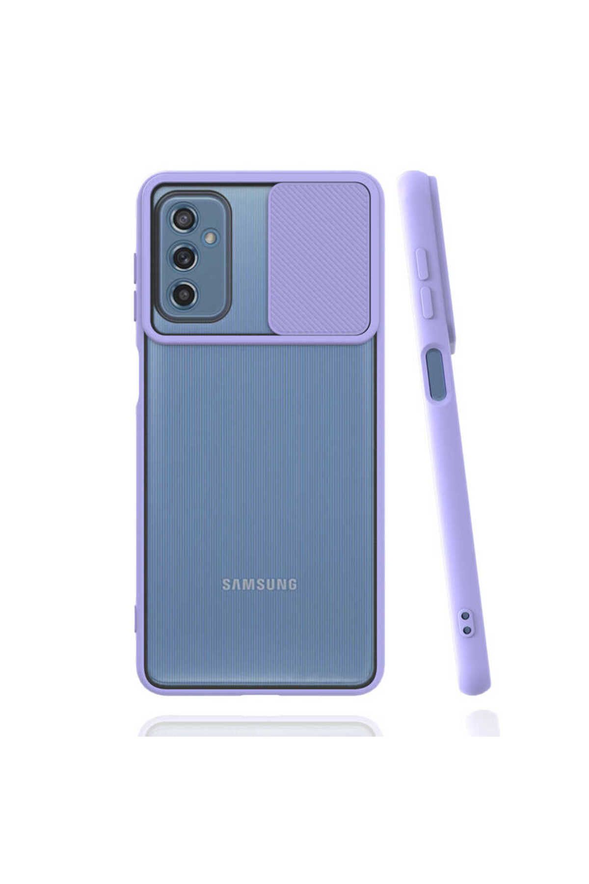 System Com Galaxy M52 Kılıf SYS Lensi Kapak - Lila