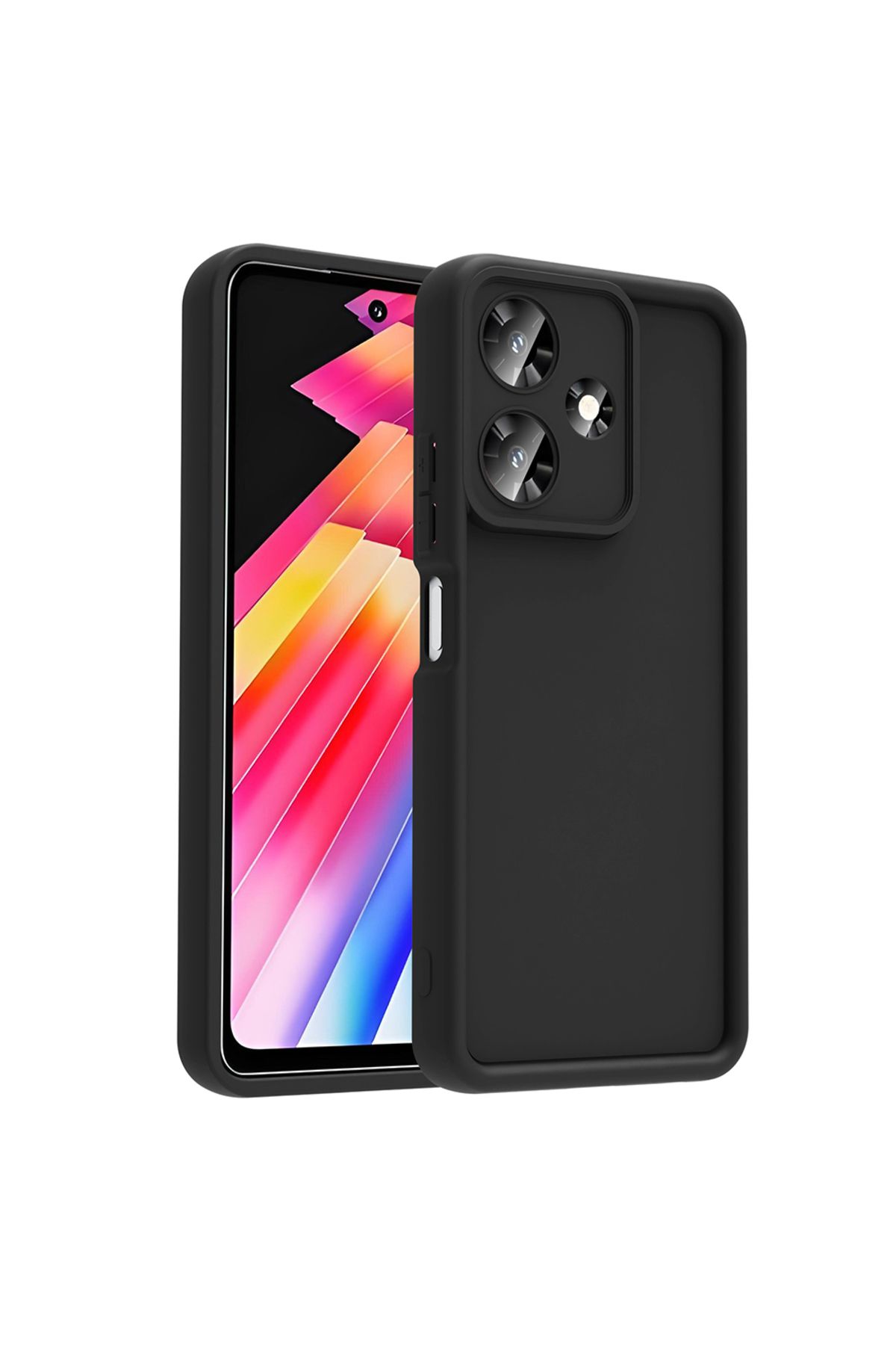 System Com İnfinix Hot 30İ Kılıf Kamera Korumalı SYS Ananas Kapak - Siyah