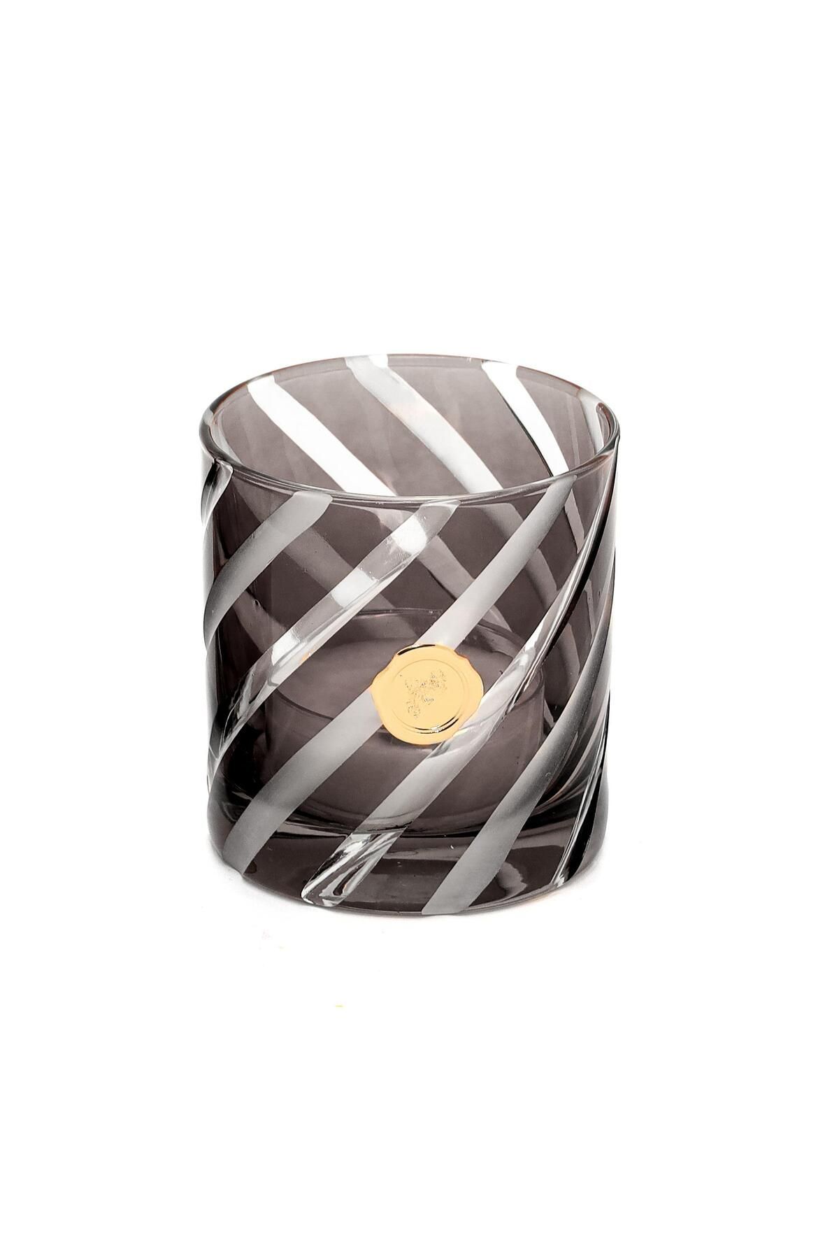 Missi Siyah Spiral Kesme Cam Mumluk