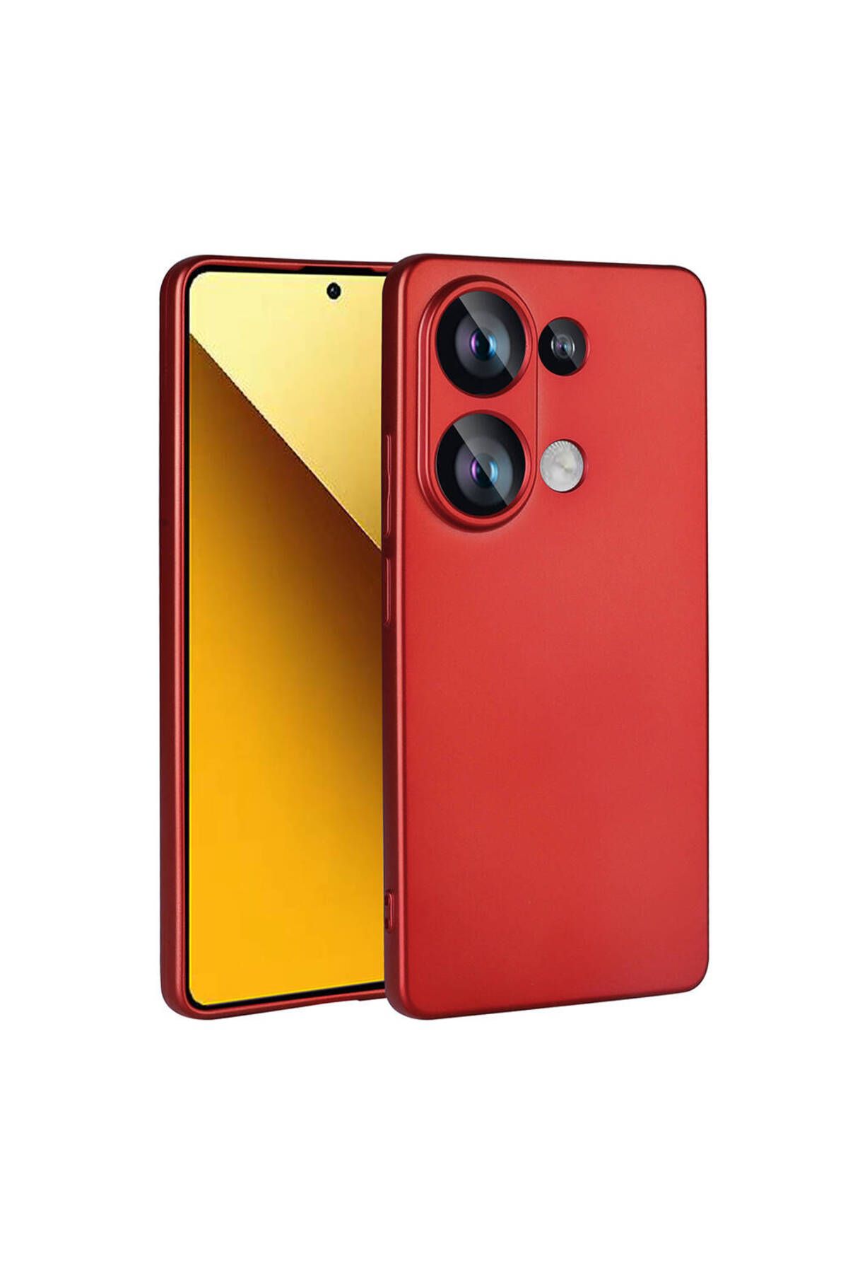 System Com Poco M6 Pro 4G Kılıf SYS Premier Silikon Kapak - Kırmızı