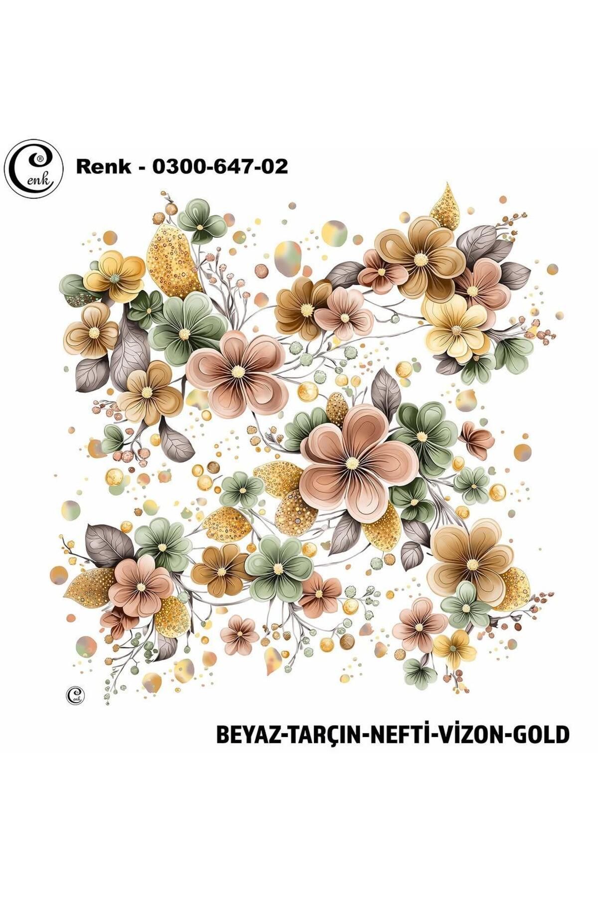 Cenk Desenli Oyalık Yazma - 0300-647