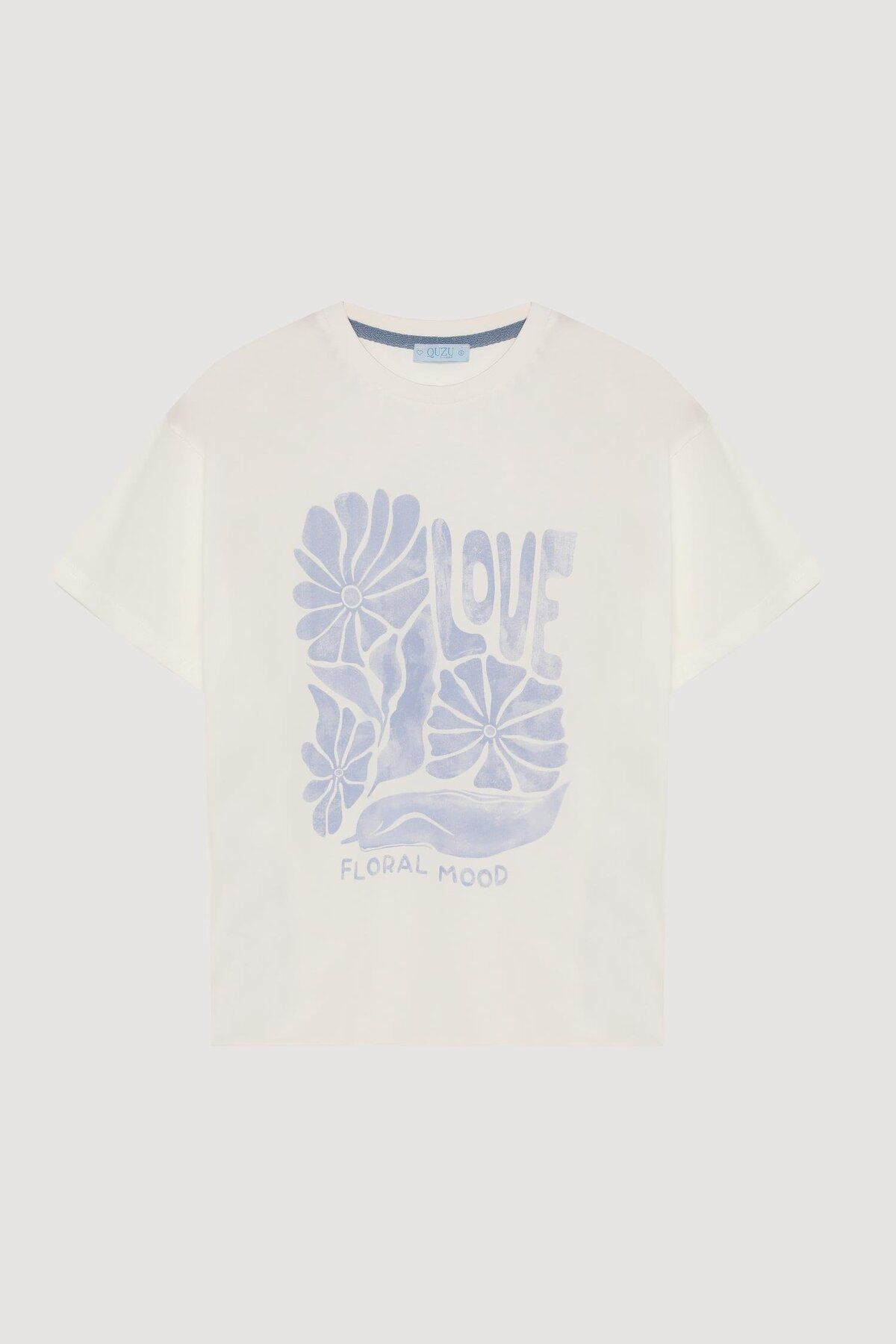 Quzu Baskı Detaylı T-shirt