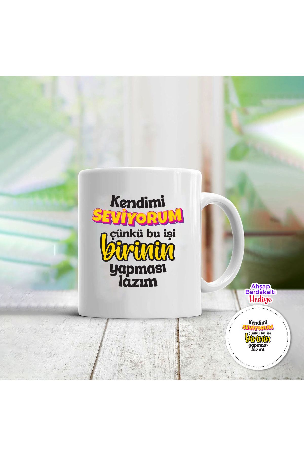 metafortoys Poselen Kupa Bardak Kendimi Seviyorum