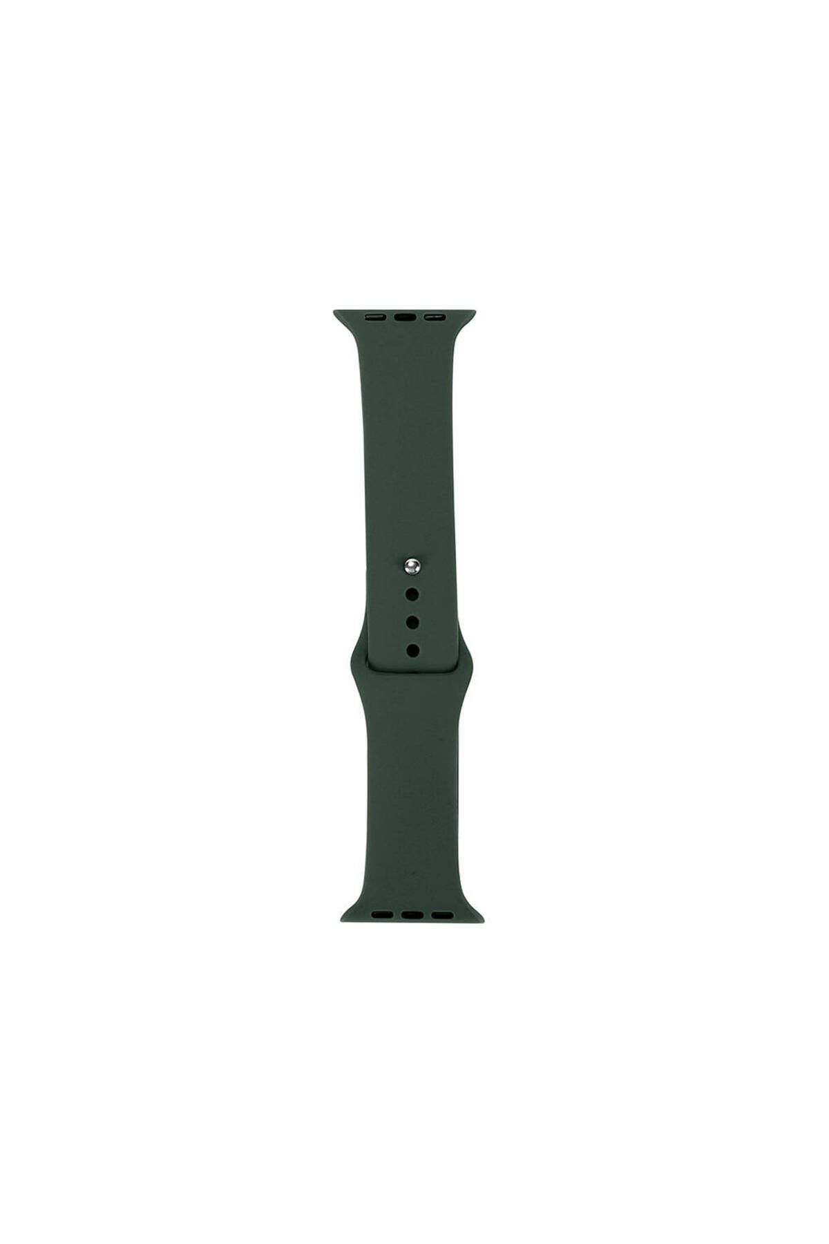 System Com Watch 7 45mm Band Serisi Klasik Kordon Silikon Strap Kayış-Pine Yeşil