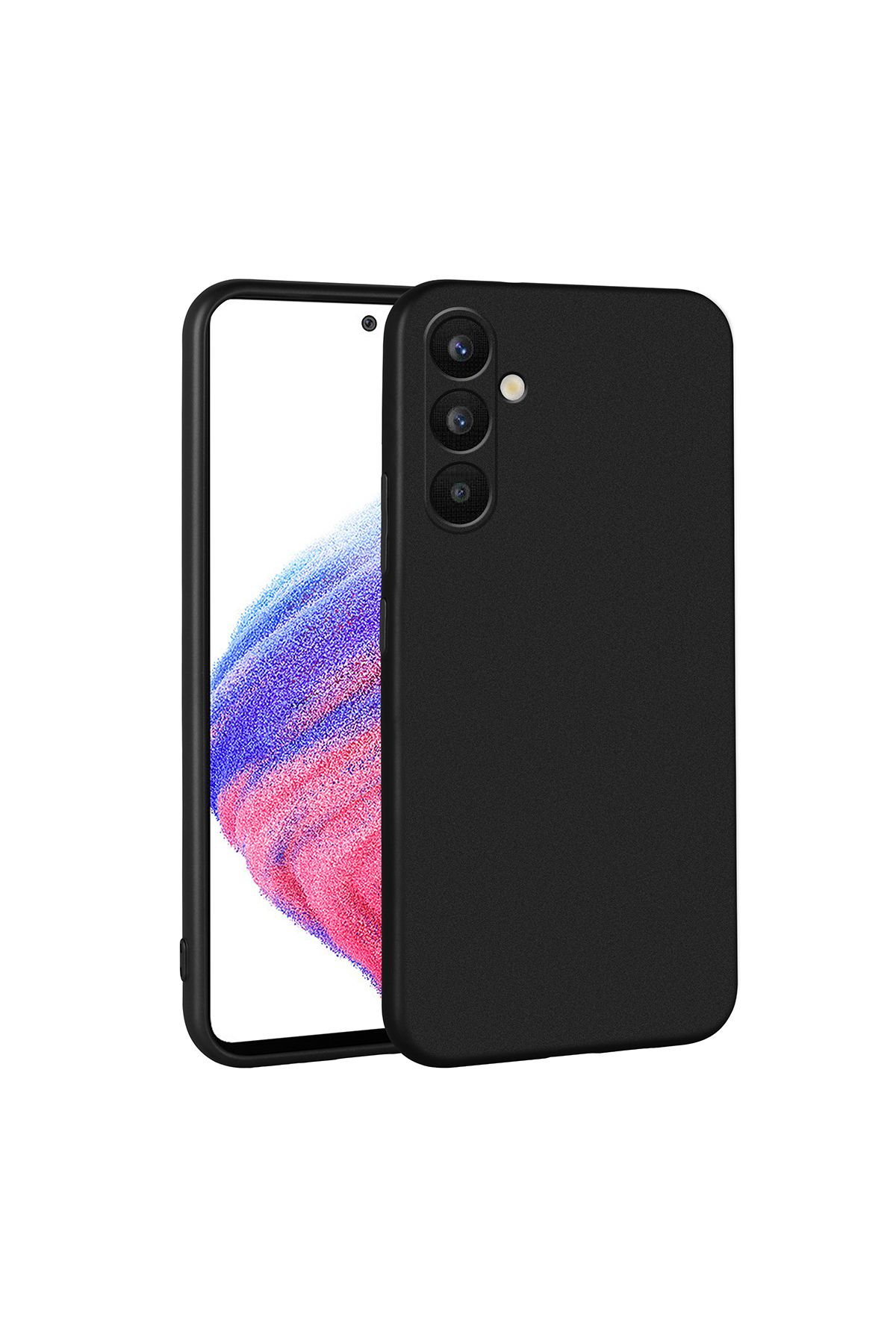 System Com Galaxy A34 Kılıf SYS Premier Silikon Kapak - Siyah