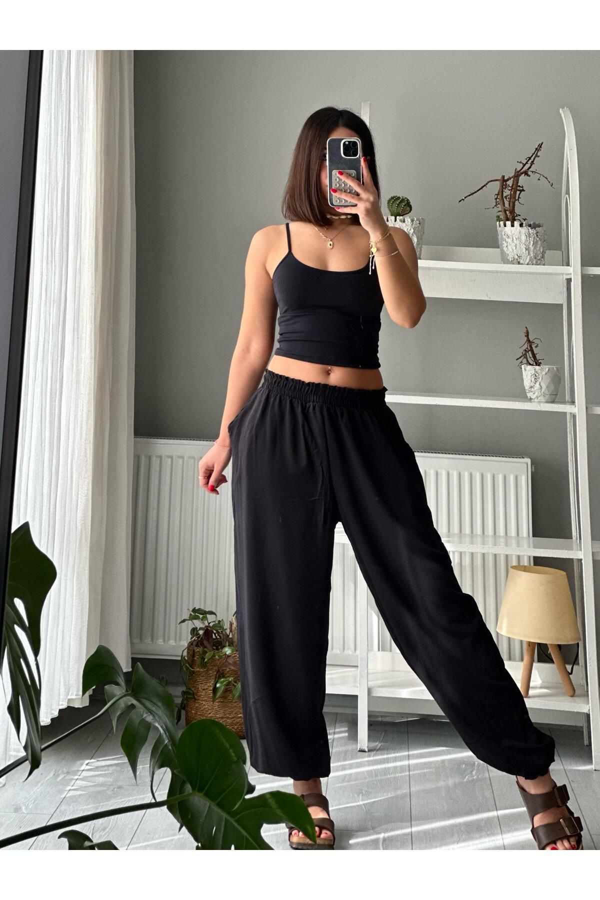 Sultana Collection BEL VE PAÇA BÜZGÜ DETAYLI PANTOLON