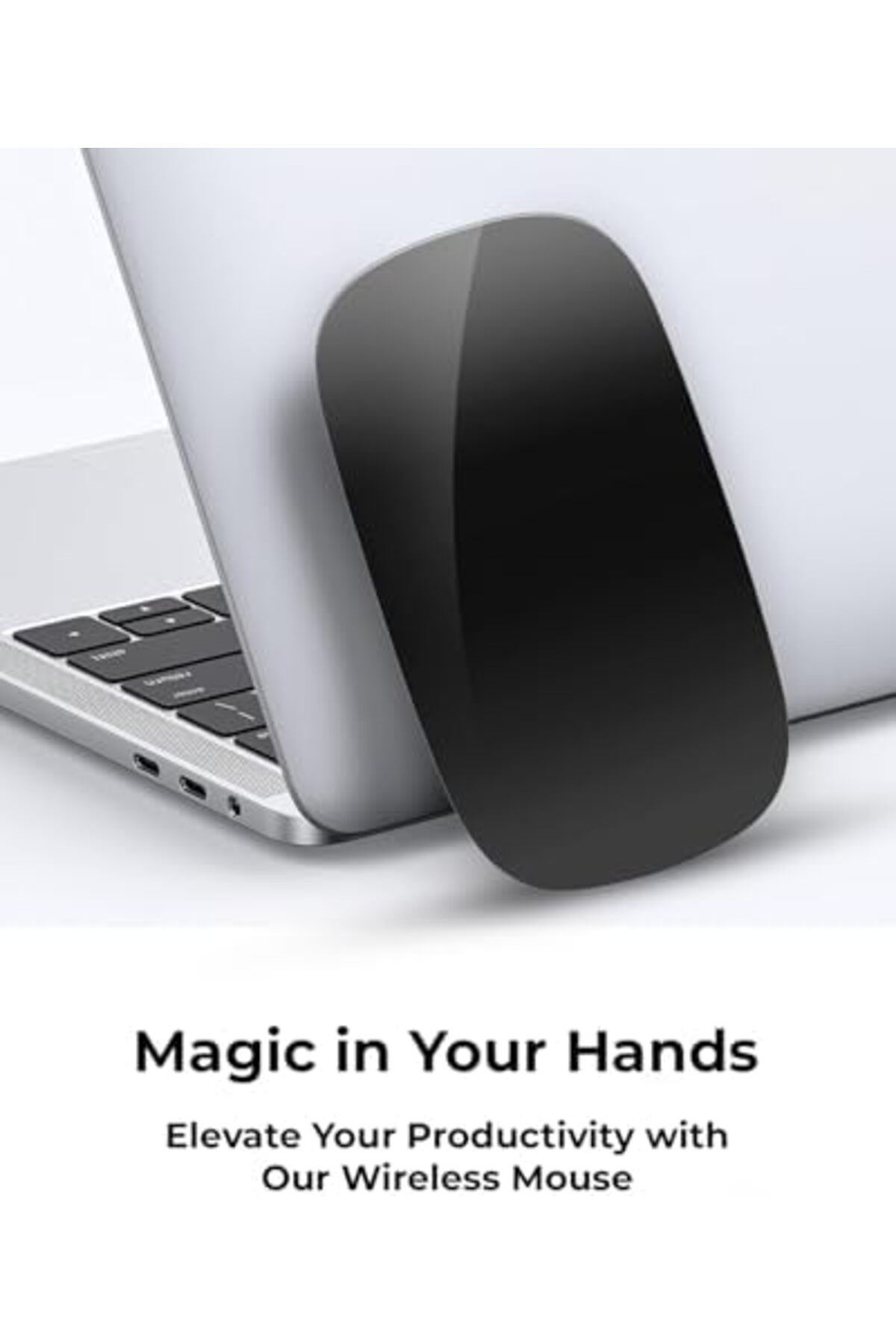 Glassology-Magic Mouse - Black Multi-Touch Surface Rechargeable Wireless Touch Scroll Optical Mouse 6