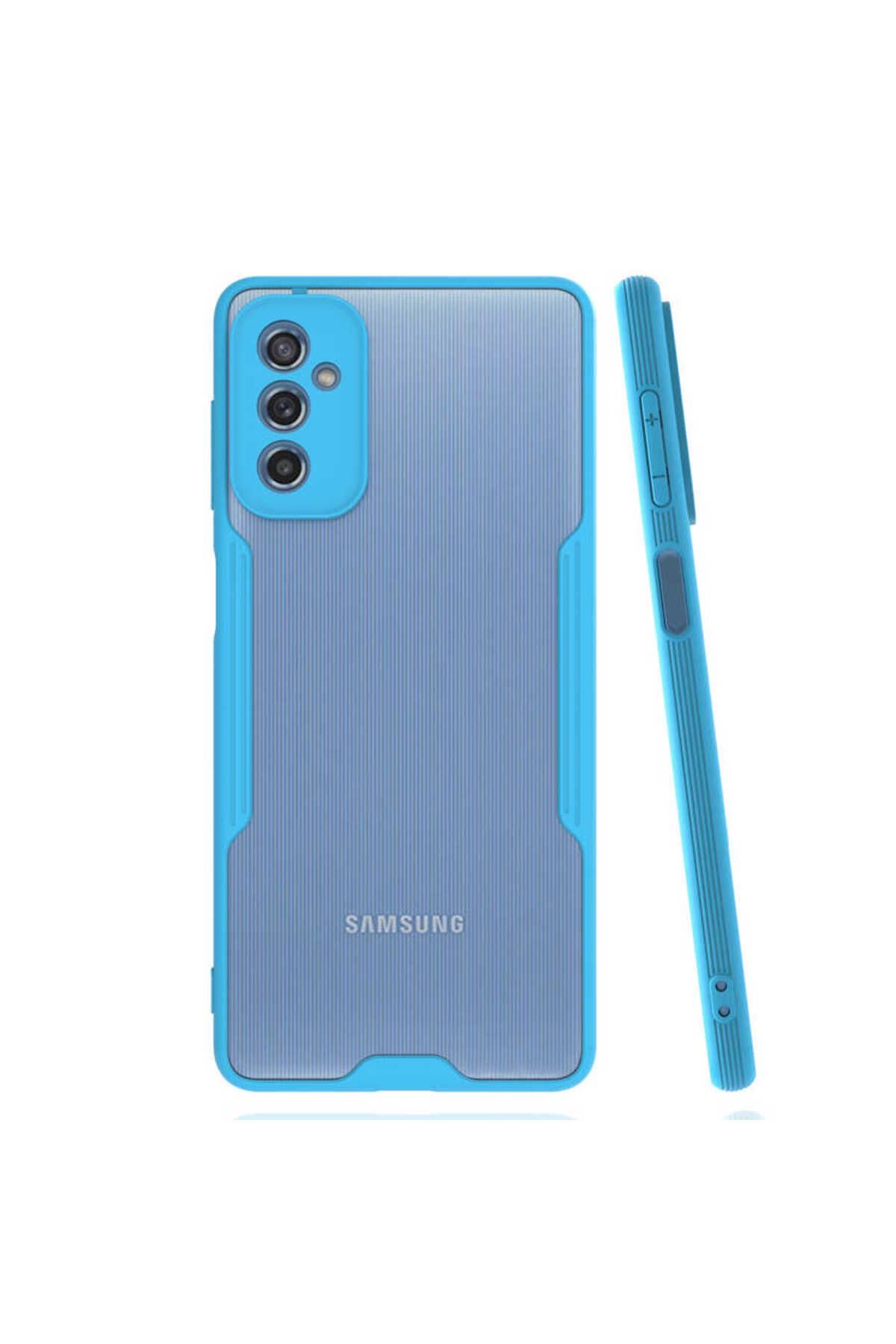 System Com Galaxy M52 Kılıf SYS Parfe Kapak - Mavi