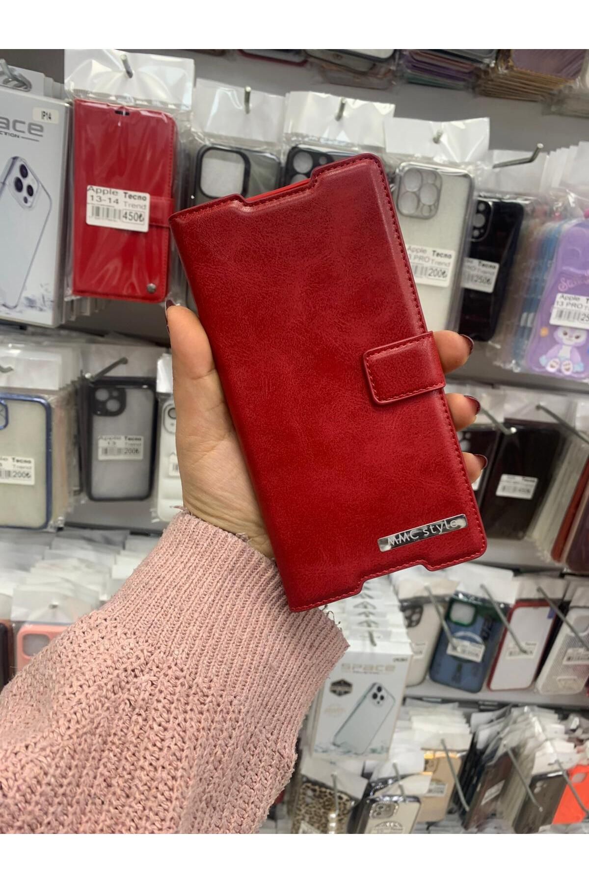 TECNOTREND Redmi Note 8 Pro Deri dokulu cüzdanlı kapaklı kılıf