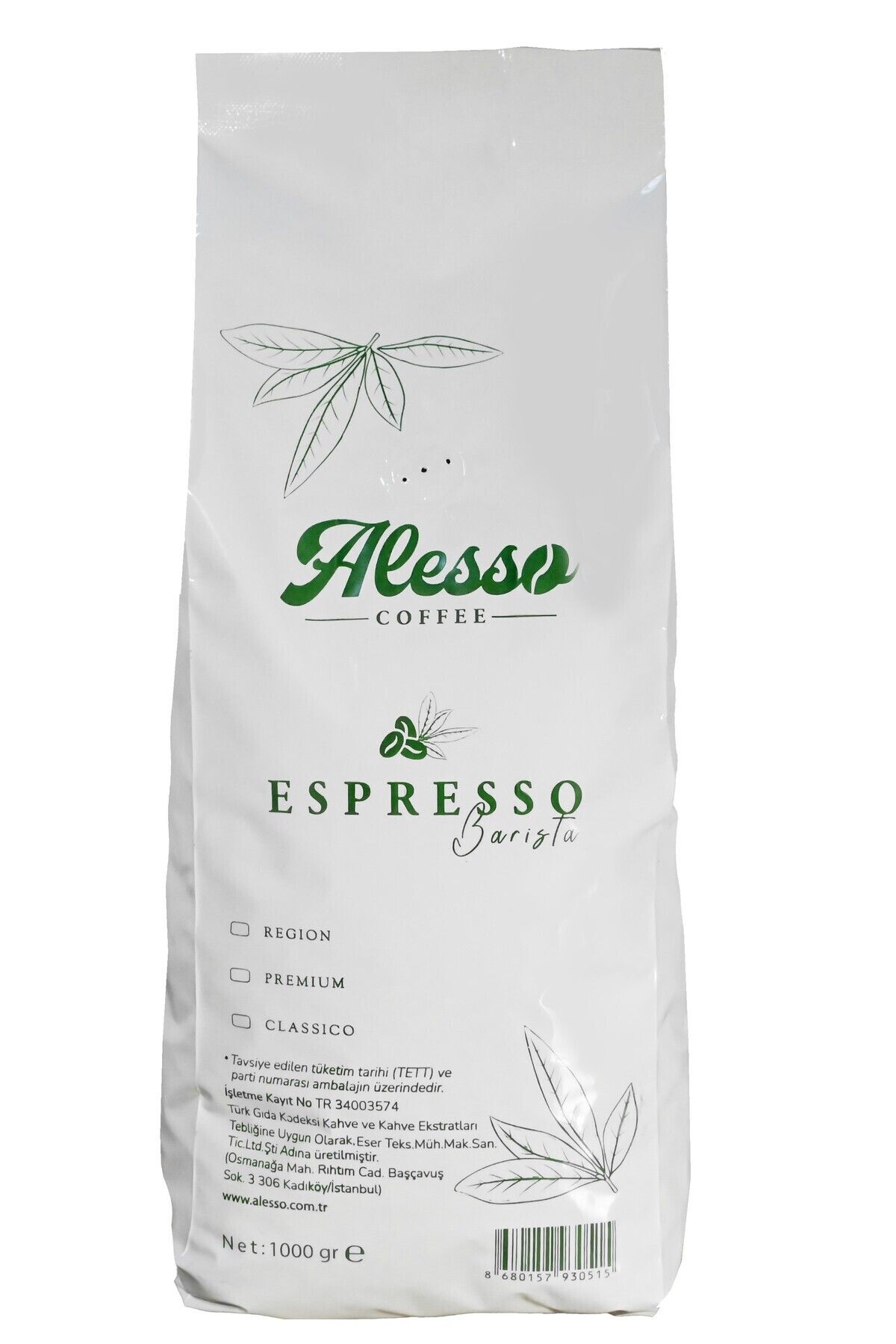 ALESSO COFFEE Espresso Ragion Ethiopia Sidamo
