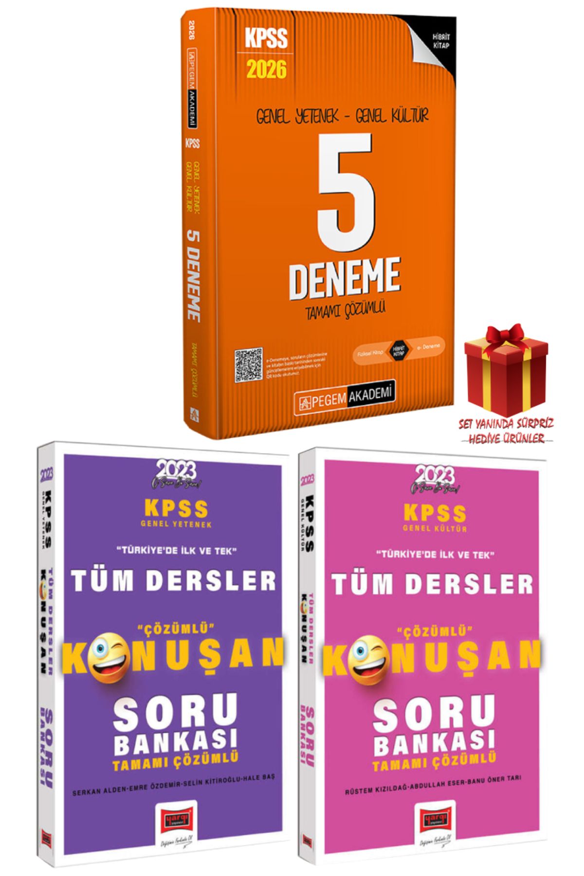 Pegem Akademi Yayıncılık 2026 Pegem KPSS 5 Deneme+Yargı GYSoru Bankası+GK Soru Bankası+Hediye