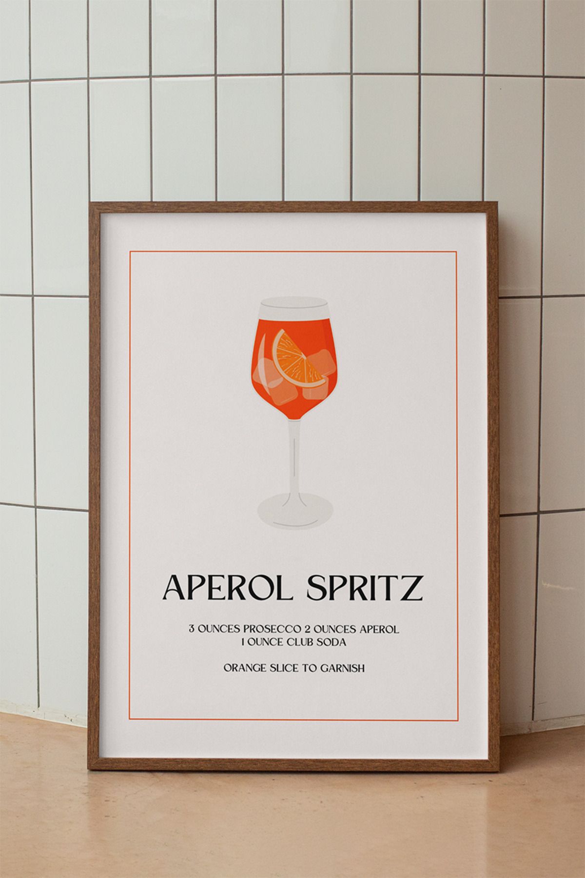 baselith Aperol Spritz Kokteyl Tarifi Posteri - Renkli Modern İçecek Mutfak Duvar Dekoru - Çerçevesiz Baskı