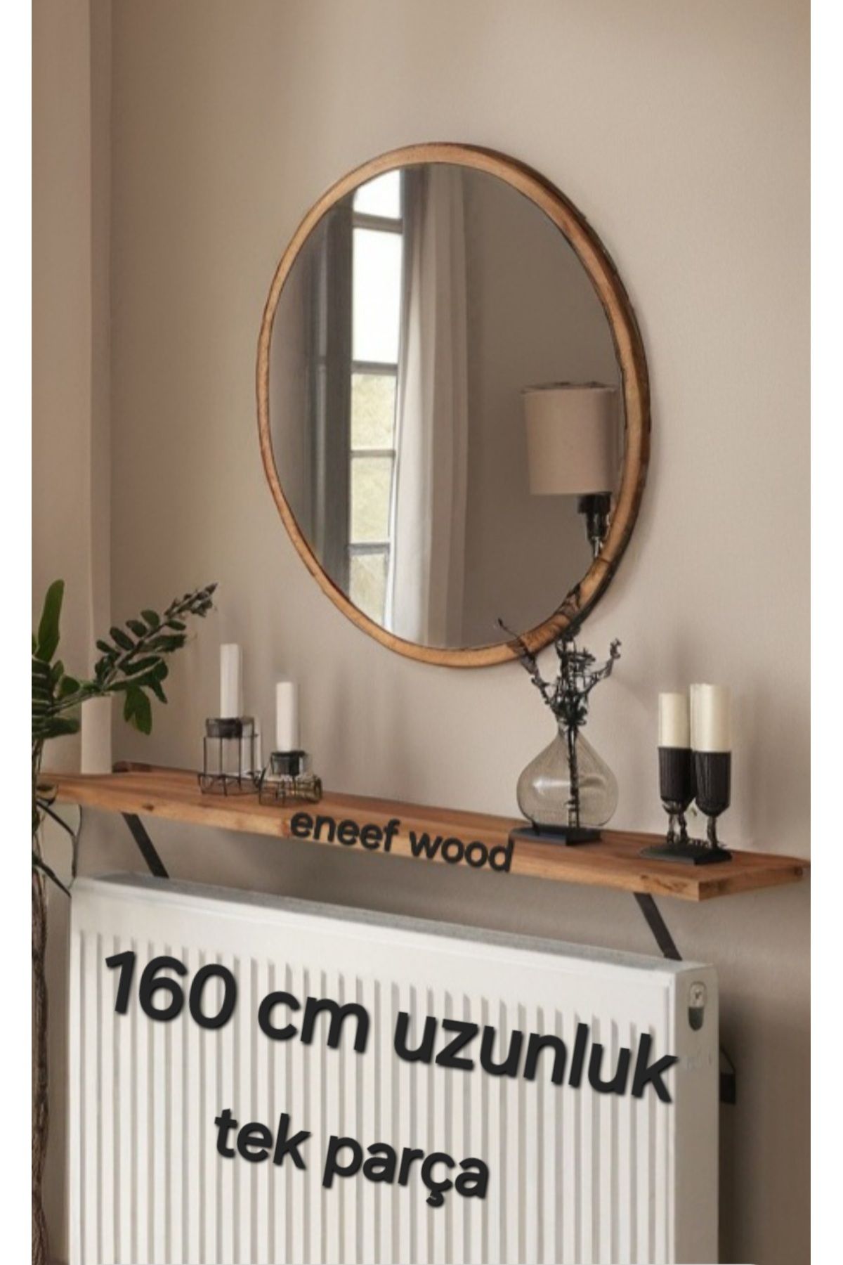 eneefwood petek üstü raf 160x15 tek parça