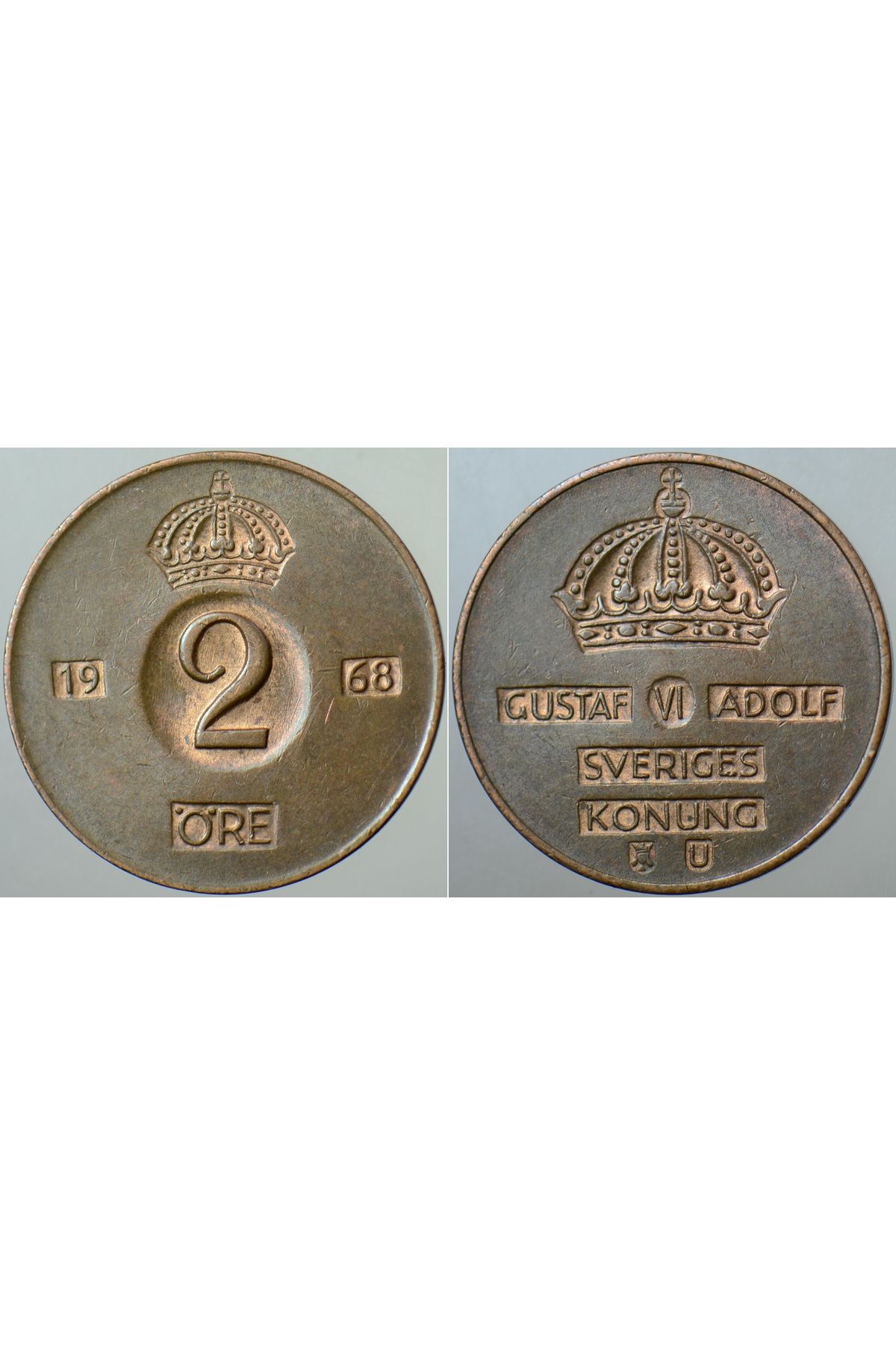 Banknoting İSVEÇ 2 ÖRE 1968 KRAL 6. GUSTAF DÖNEMİ.
