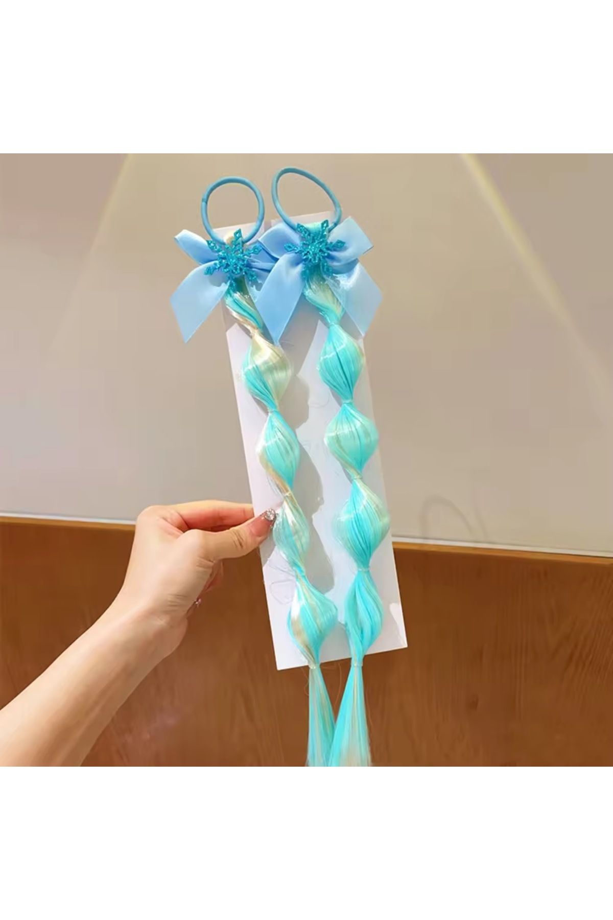 synshop Prenses Simli Yıldız 2Adet Kartanesi Bubble Bonbon Balon Kurdele Yapay Saç Postij Lastikli Toka