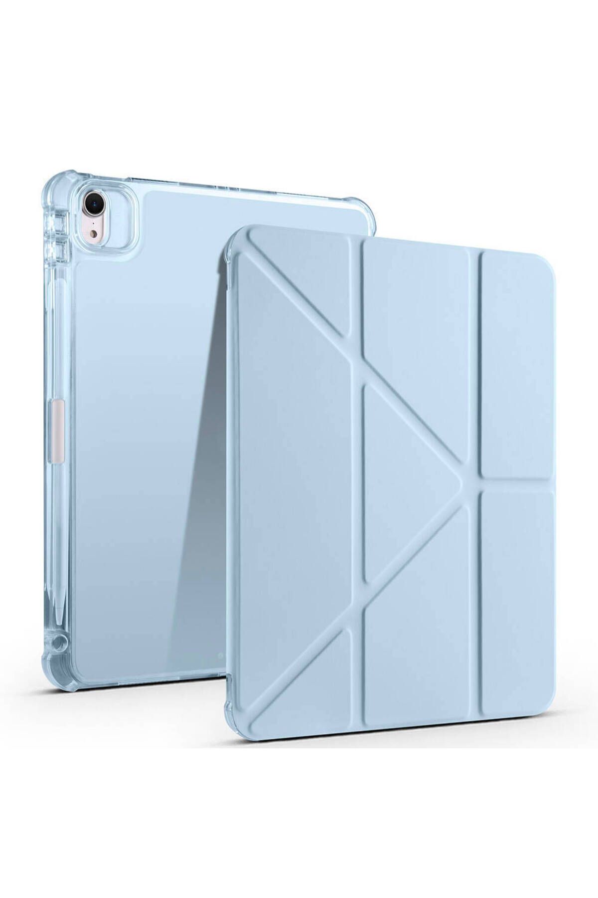 UMEYIR iPad Air 11 2025 M3 Kılıf SYS Tri Folding Kalem Bölmeli Standlı Kılıf - Mavi