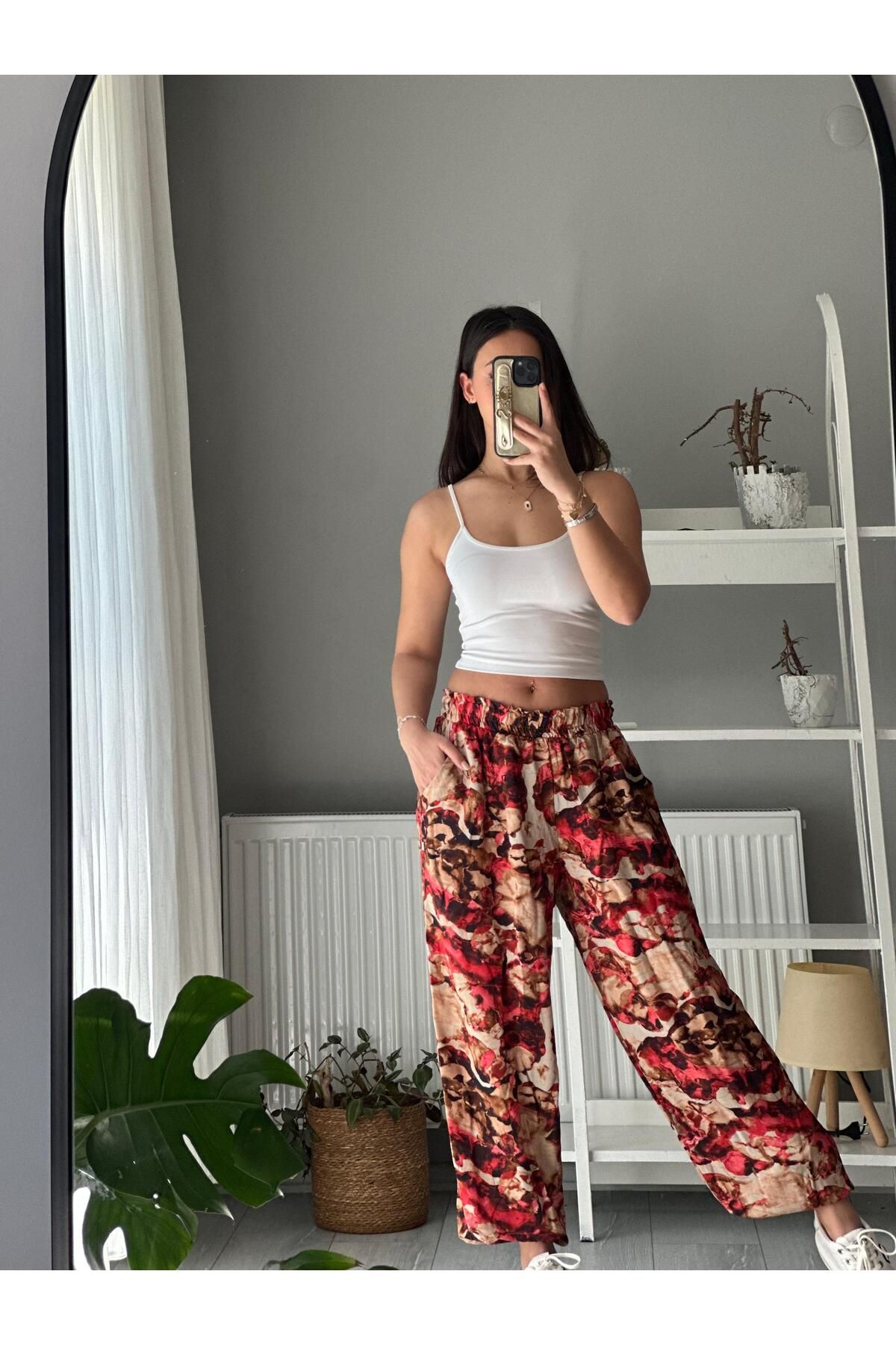 Sultana Collection BEL VE PAÇA BÜZGÜ DETAYLI PANTOLON