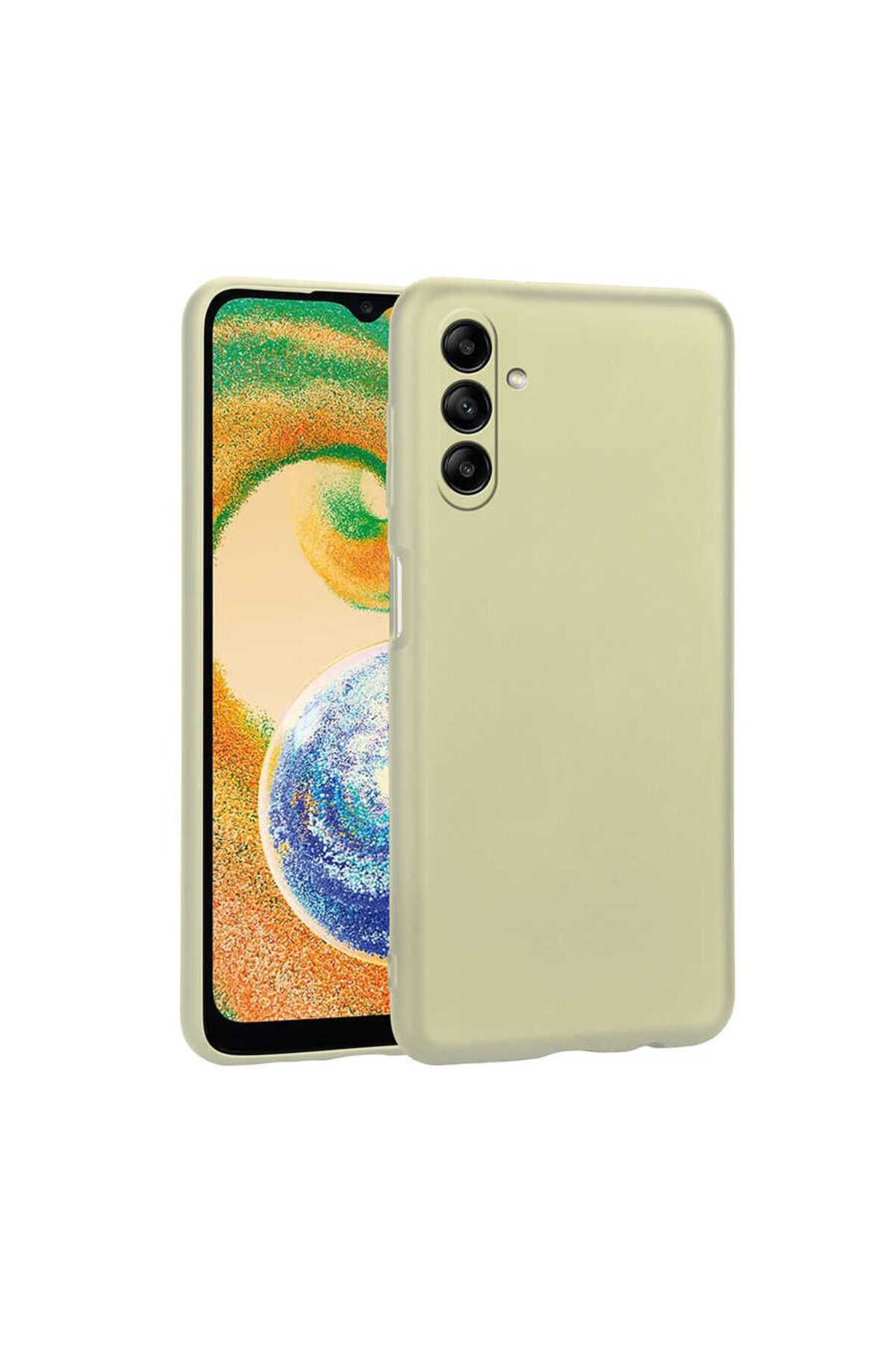 System Com Galaxy A04S Kılıf SYS Premier Silikon Kapak - Gold